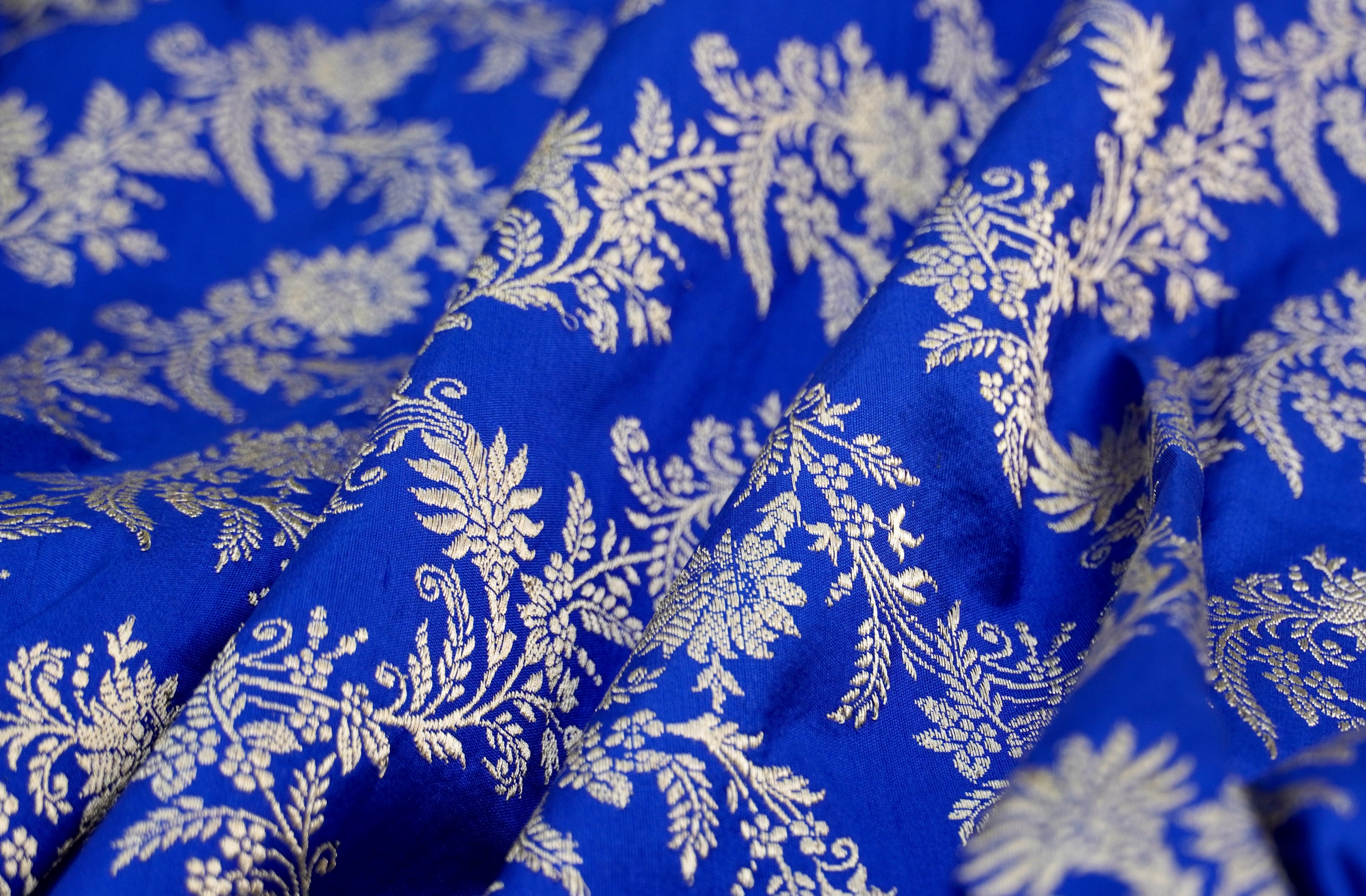 Blue Pure Katan Silk Handloom Kadwa Banarasi Dupatta - Khinkhwab