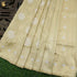 White Pure Katan Silk Handloom Kadwa Banarasi Saree - Khinkhwab