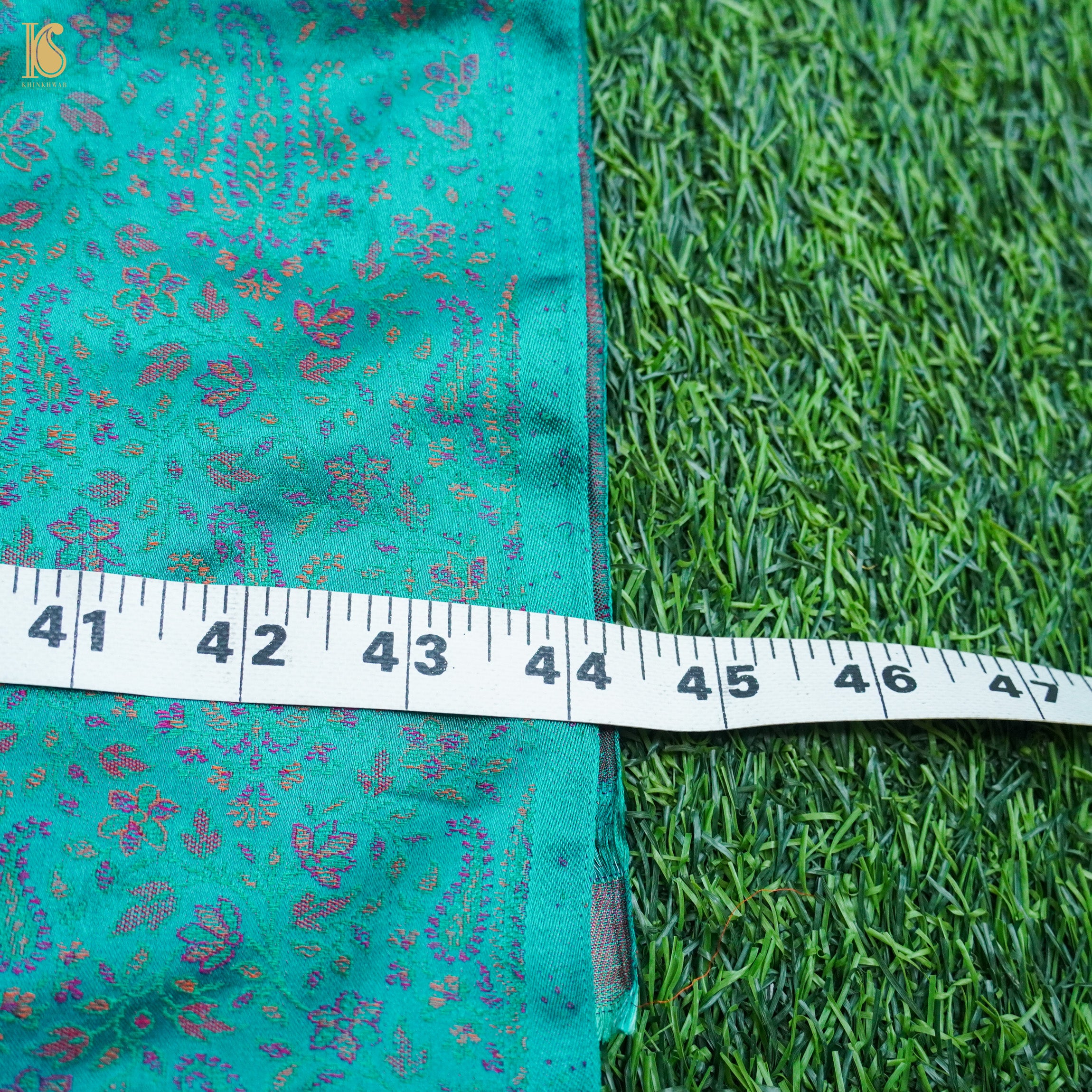 Iris Blue Pure Banarasi Silk Handwoven Tanchui Kurta Fabric - Khinkhwab