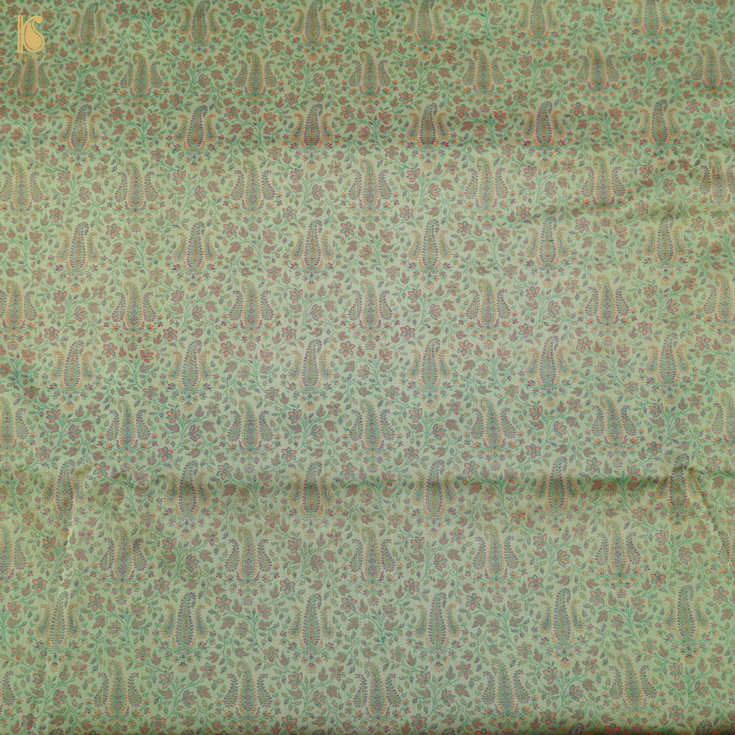 Norway Green Pure Banarasi Silk Handwoven Tanchui Kurta Fabric - Khinkhwab