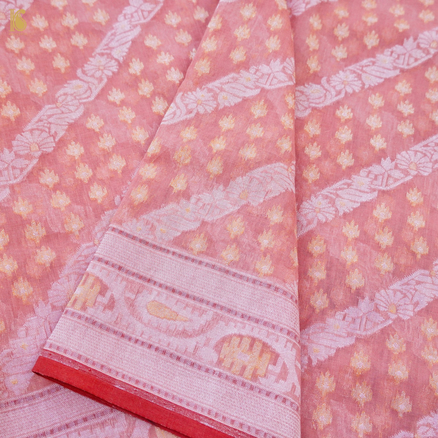 Banarasi Cotton Handloom Jamdani Ektara Saree