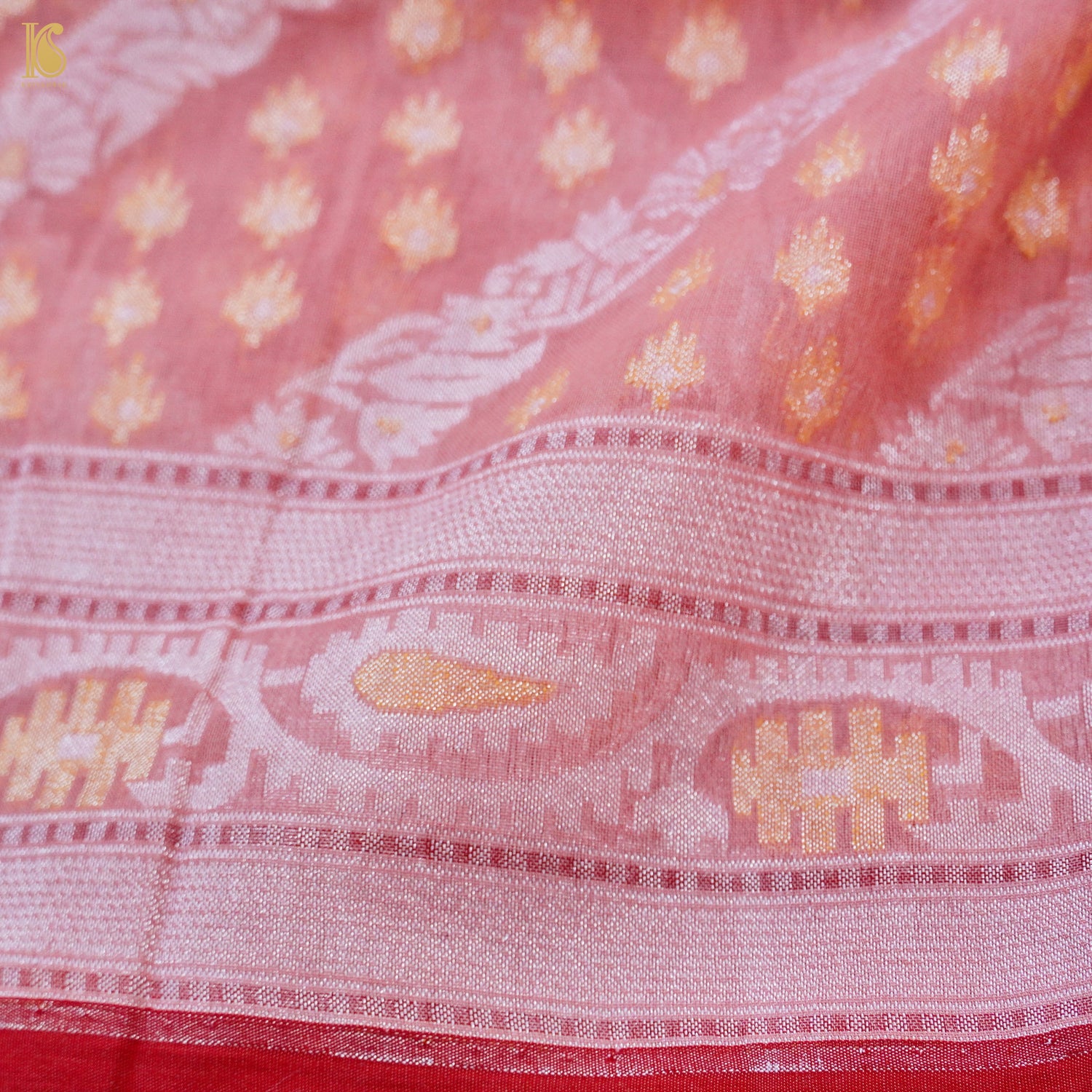 Banarasi Cotton Handloom Jamdani Ektara Saree