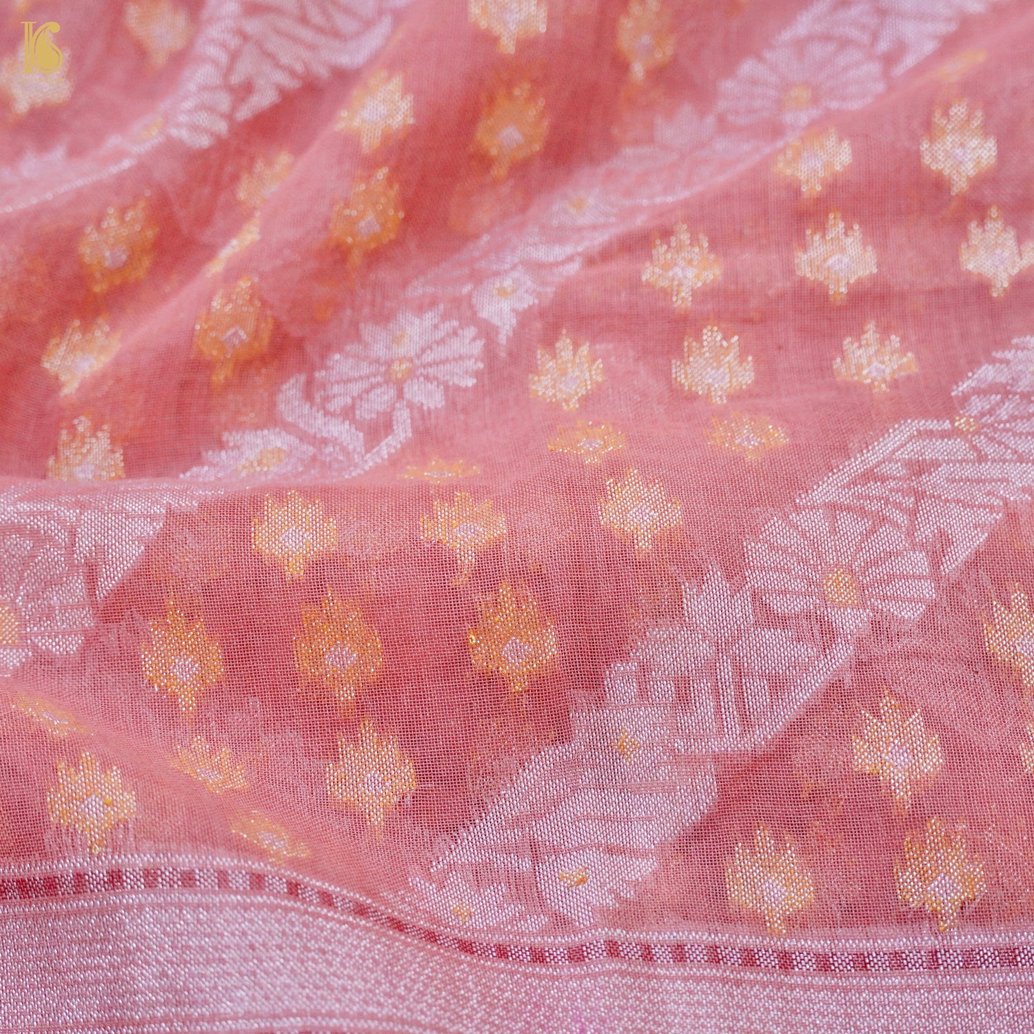 Banarasi Cotton Handloom Jamdani Ektara Saree