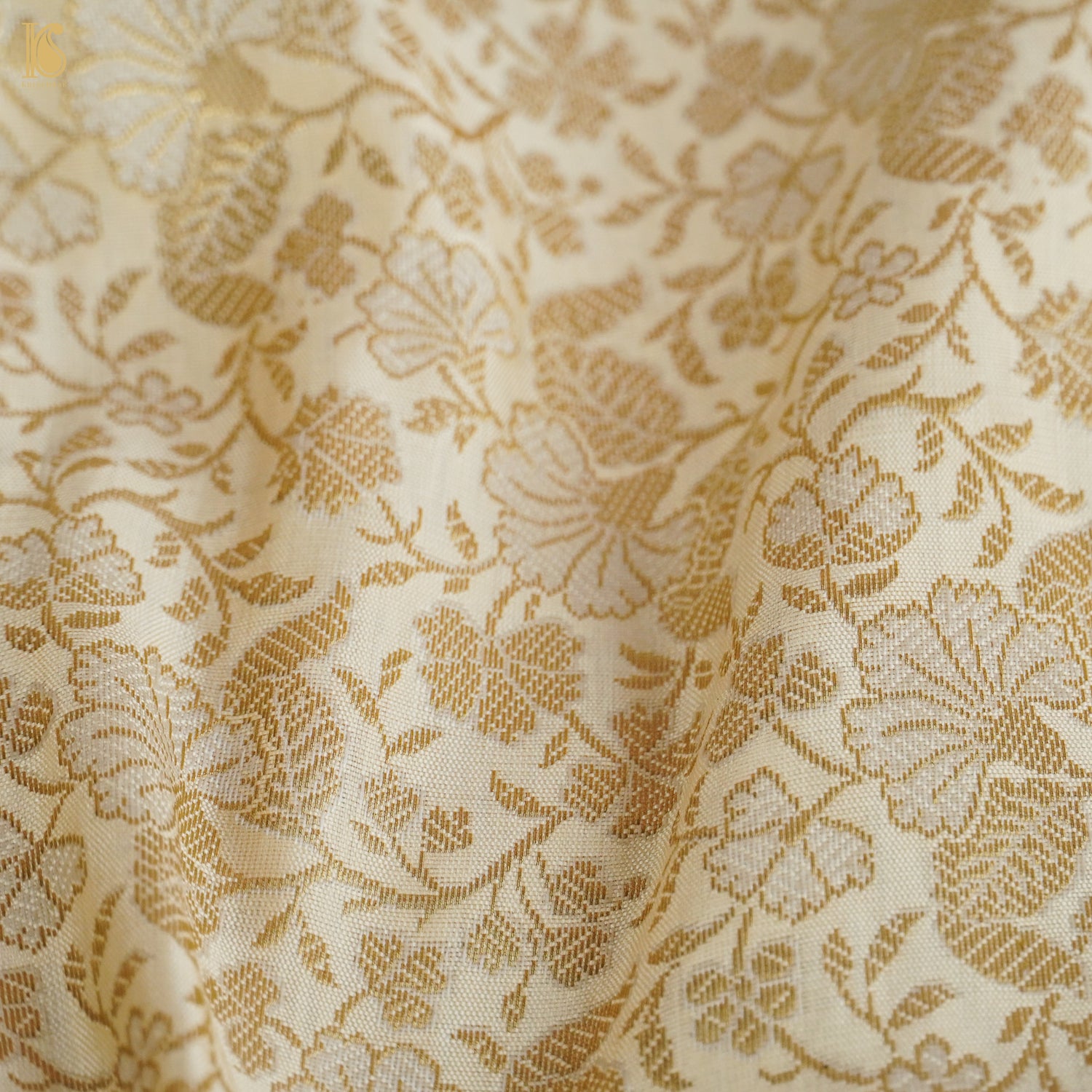 Brocade Banarasi Semi Silk Fabric - Khinkhwab