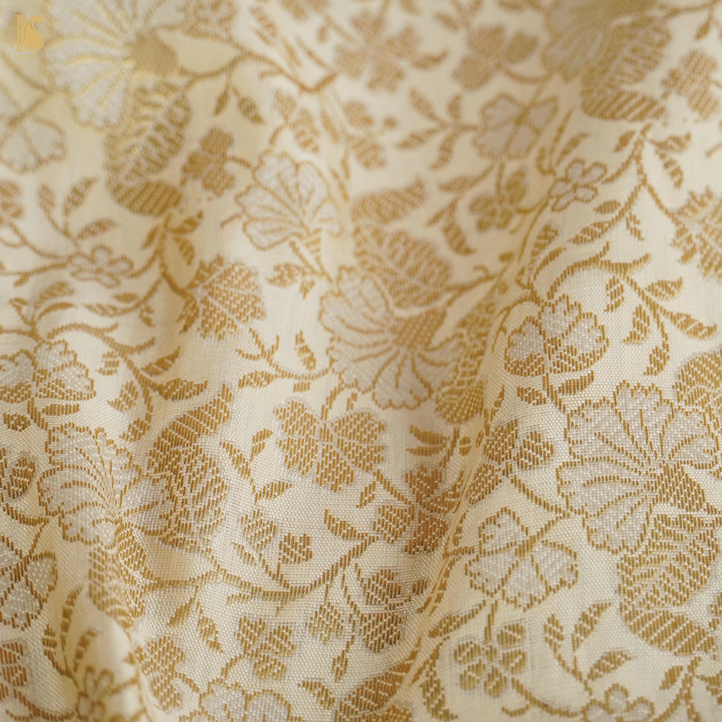 Brocade Banarasi Semi Silk Fabric - Khinkhwab