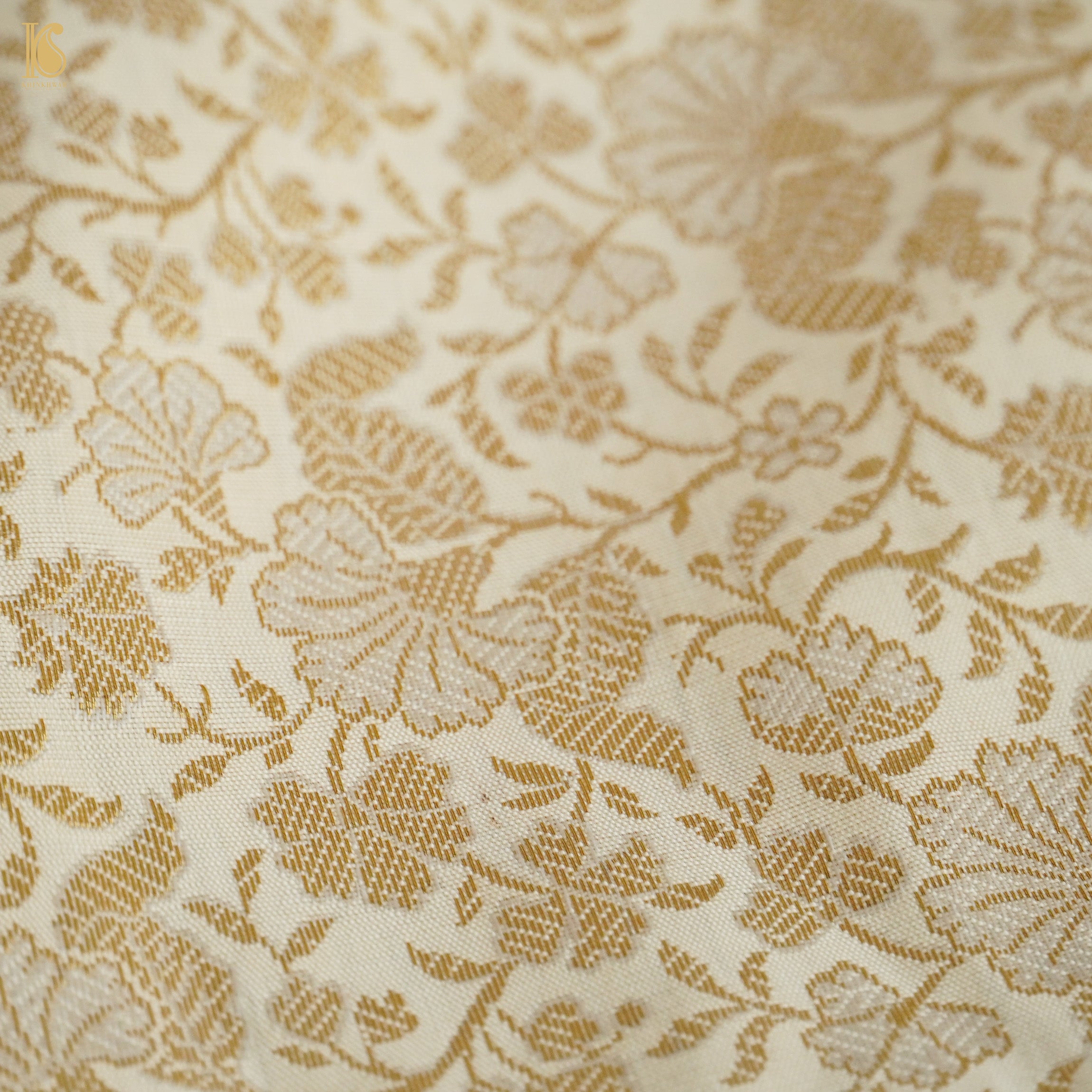Brocade Banarasi Semi Silk Fabric - Khinkhwab