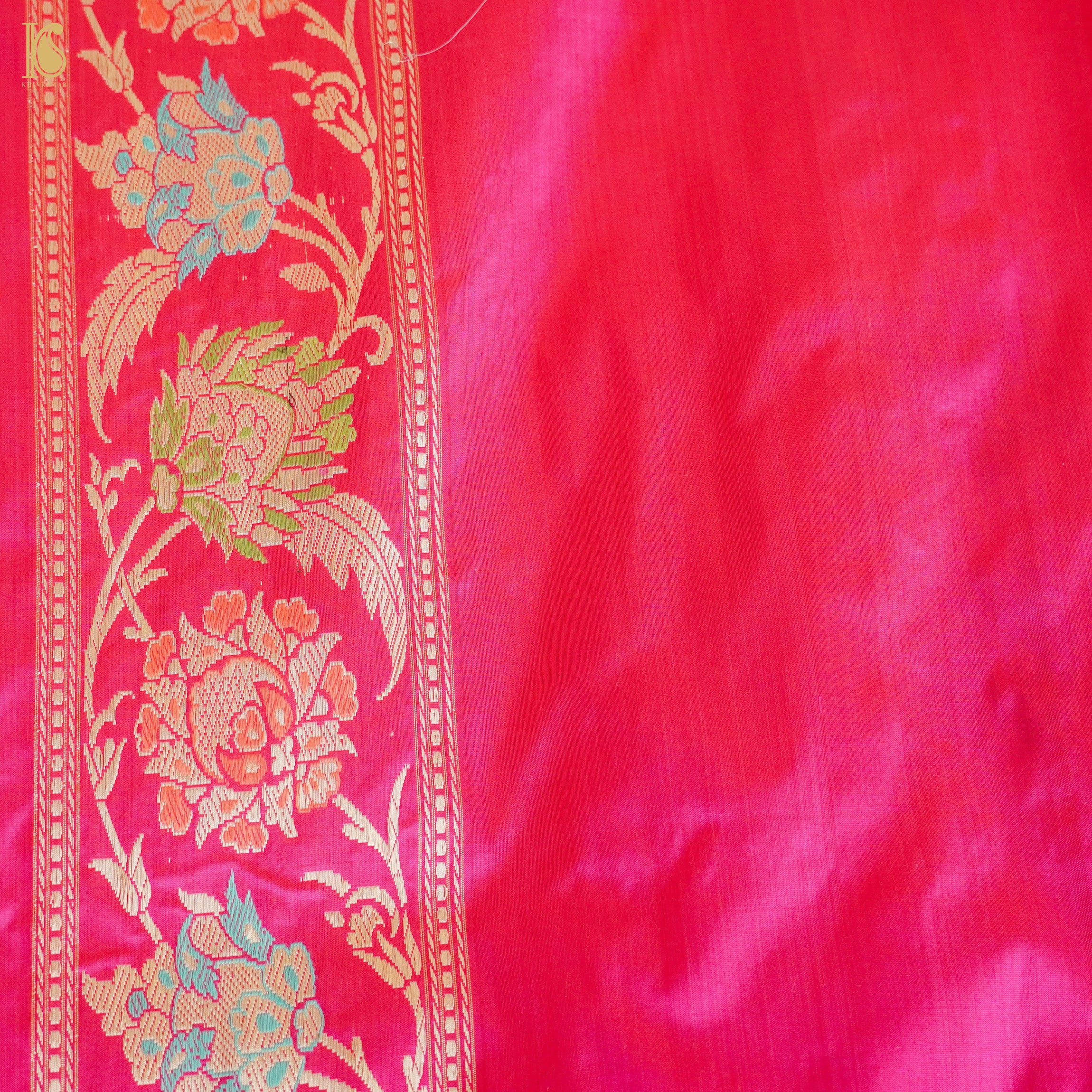 Handwoven Pure Katan Silk Kadwa Banarasi Rangkat Saree - Khinkhwab
