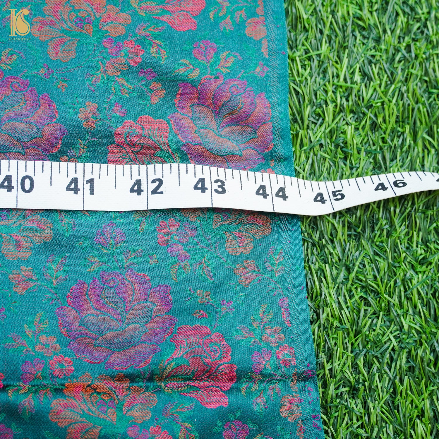 Pelorous Blue Pure Banarasi Silk Handwoven Tanchui Kurta Fabric - Khinkhwab