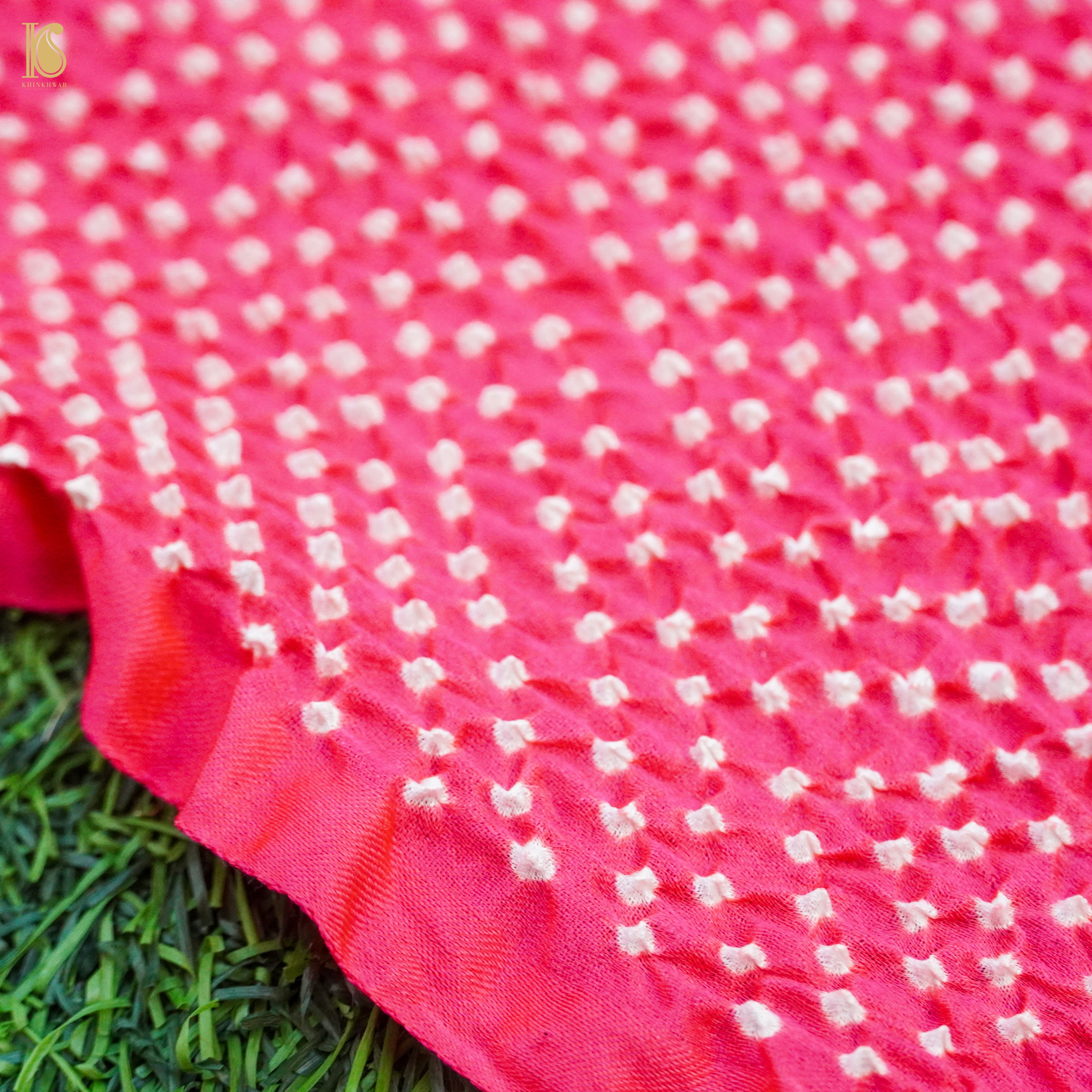 Multicolor Banarasi Pure Georgette Bandhani Saree - Khinkhwab