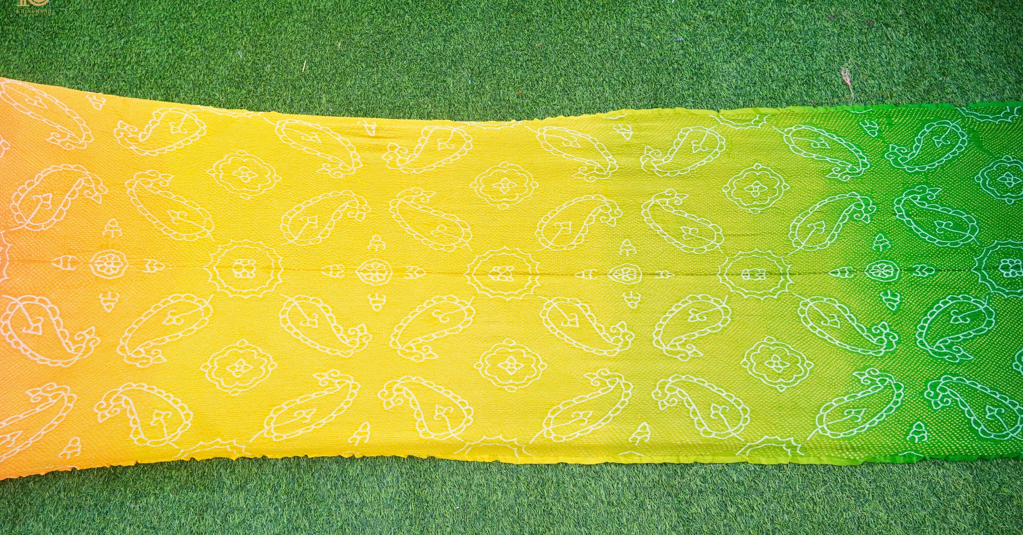 Multicolor Banarasi Pure Georgette Bandhani Saree - Khinkhwab