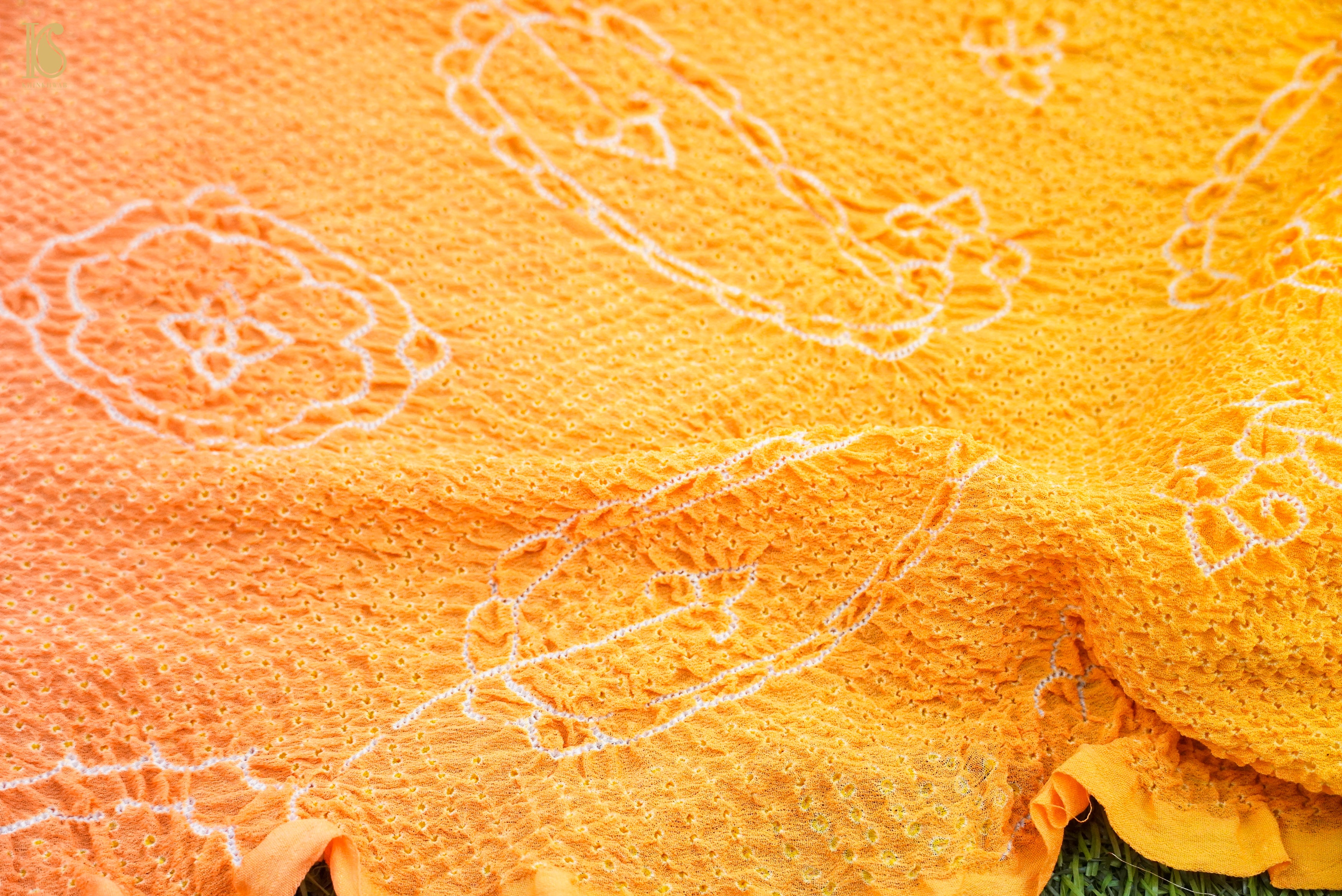 Multicolor Banarasi Pure Georgette Bandhani Saree - Khinkhwab