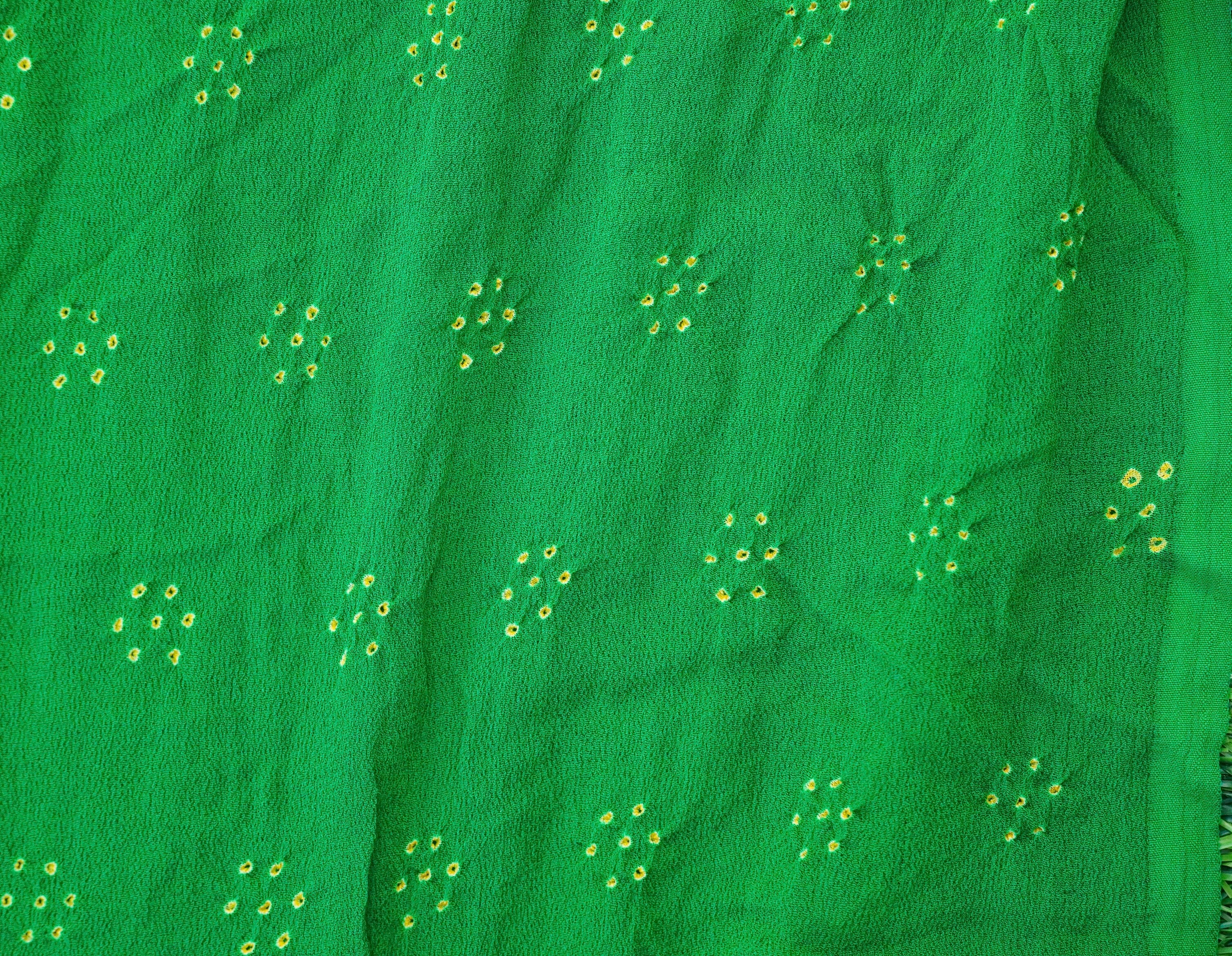 Multicolor Banarasi Pure Georgette Bandhani Saree - Khinkhwab