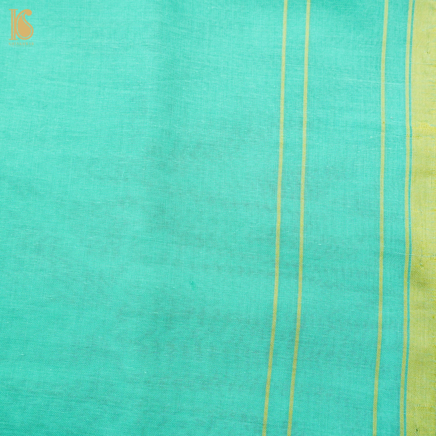 Green Pure Cotton Handloom Banarasi Jamdani Ektara Saree - Khinkhwab