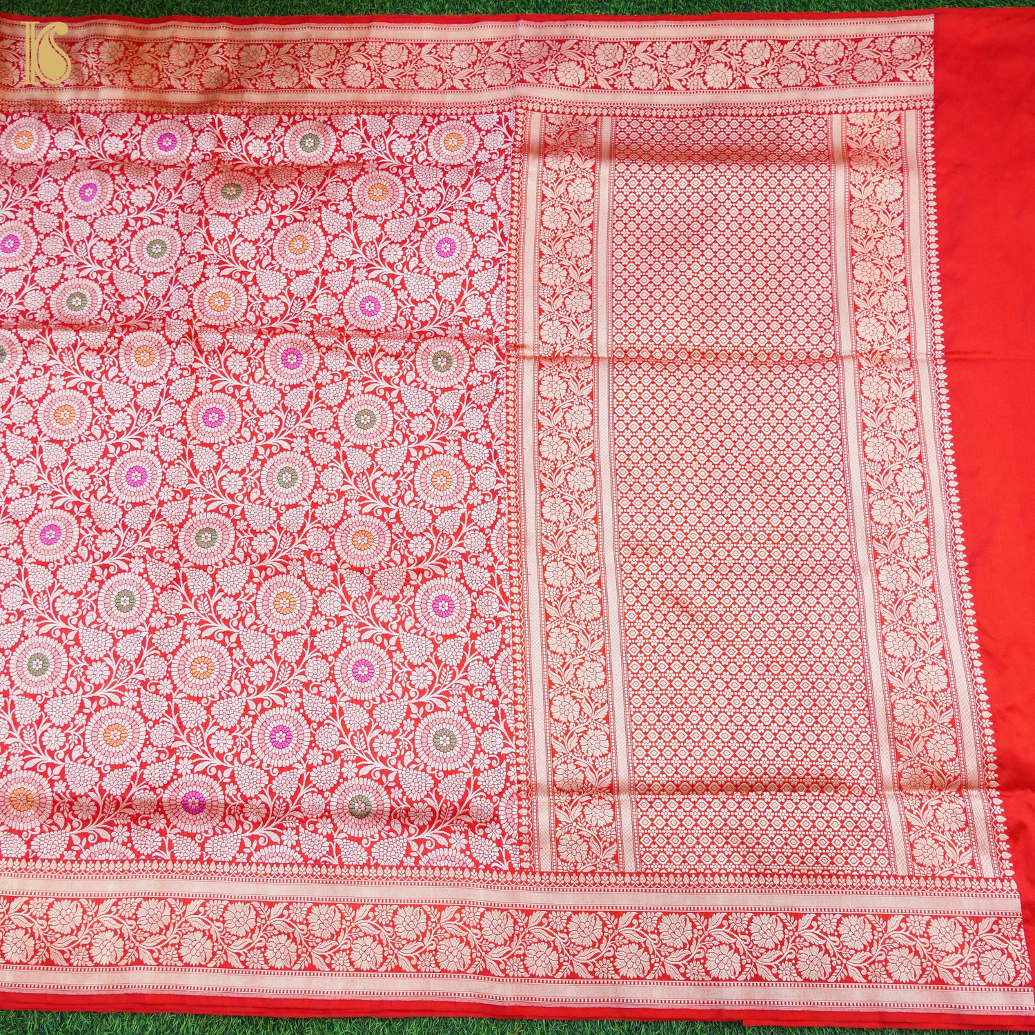 Red Pure Katan Silk Handloom Kadwa Mina Brocade Banarasi Saree - Khinkhwab