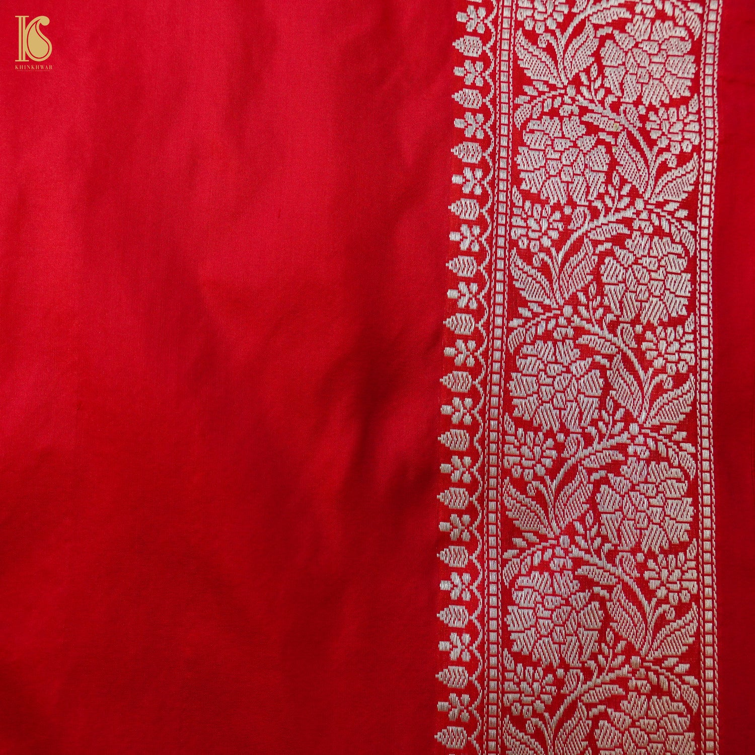 Red Pure Katan Silk Handloom Kadwa Mina Brocade Banarasi Saree - Khinkhwab