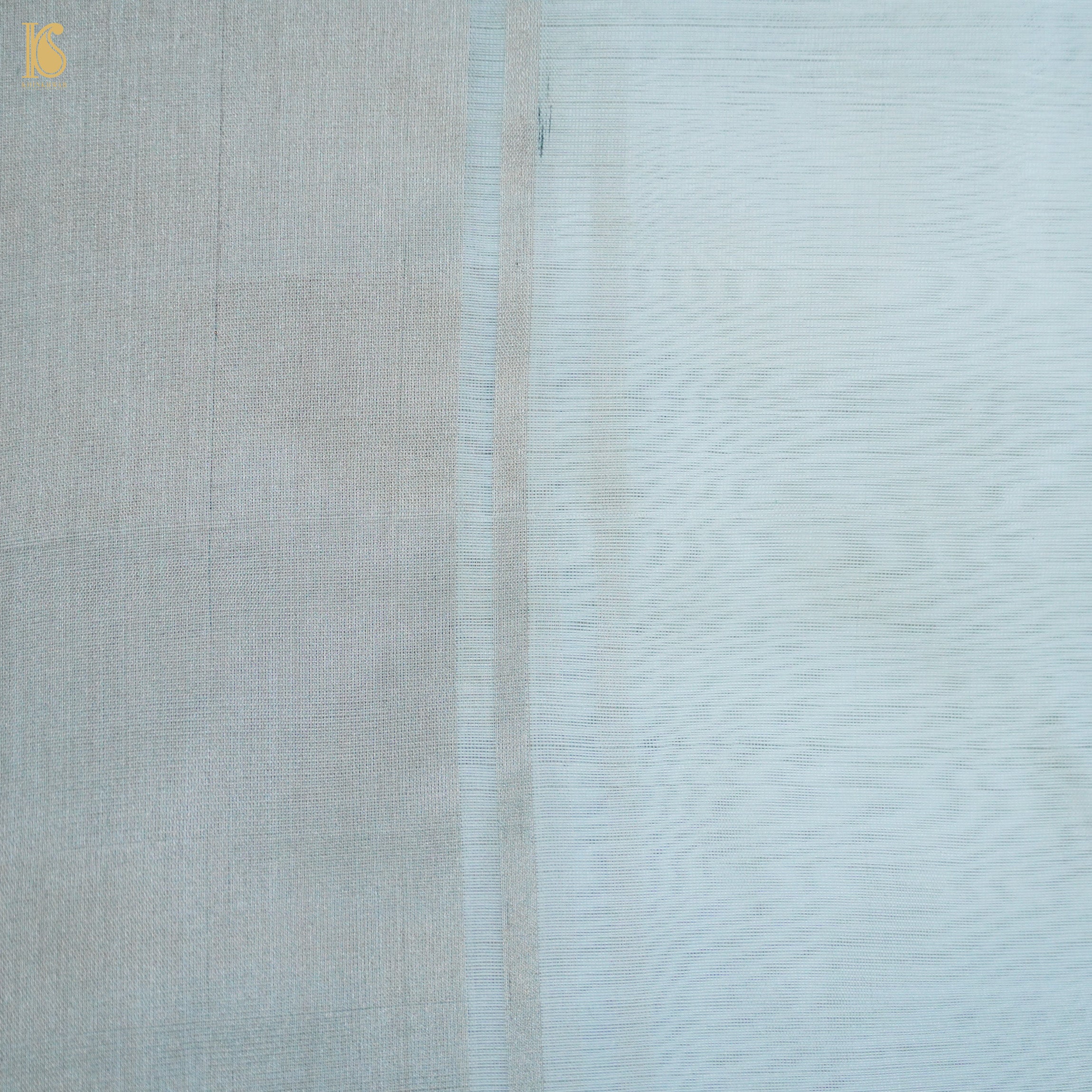 White Handwoven Pure Chanderi Meenakari Saree - Khinkhwab
