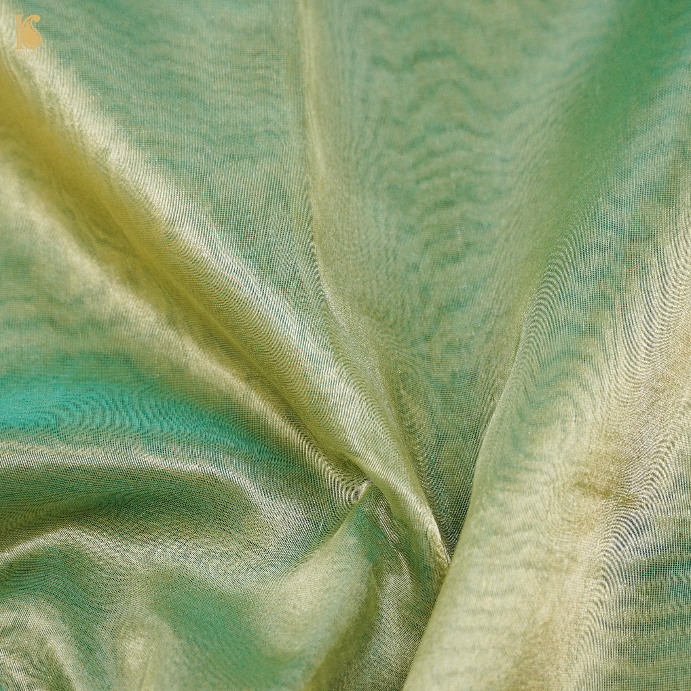 Norway Green Pure Tissue Silk Handwoven Banarasi Saree - Khinkhwab