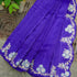 Blue Handloom Pure Tussar Silk Resham Embroidery Saree - Khinkhwab