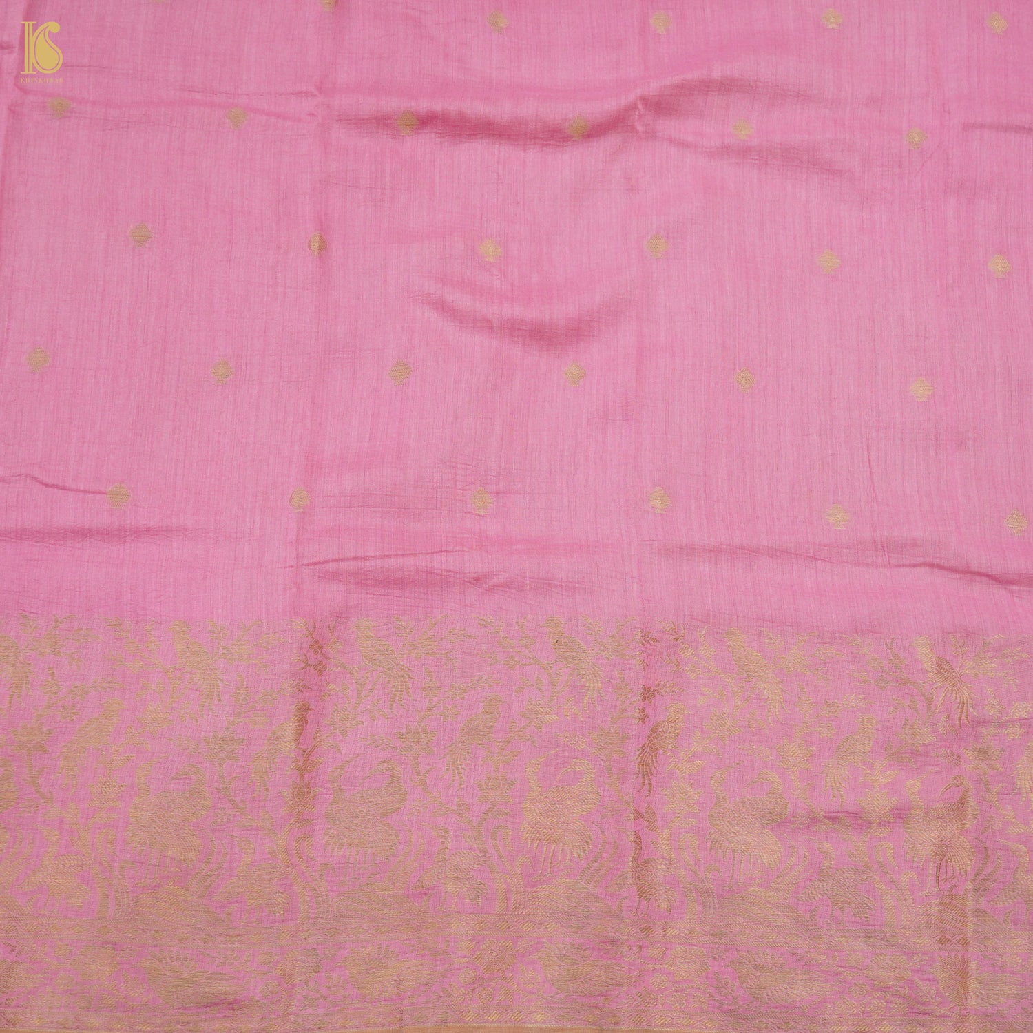 Red Violet Pure Moonga Silk Handloom Banarasi Suit and Dupatta Set - Khinkhwab