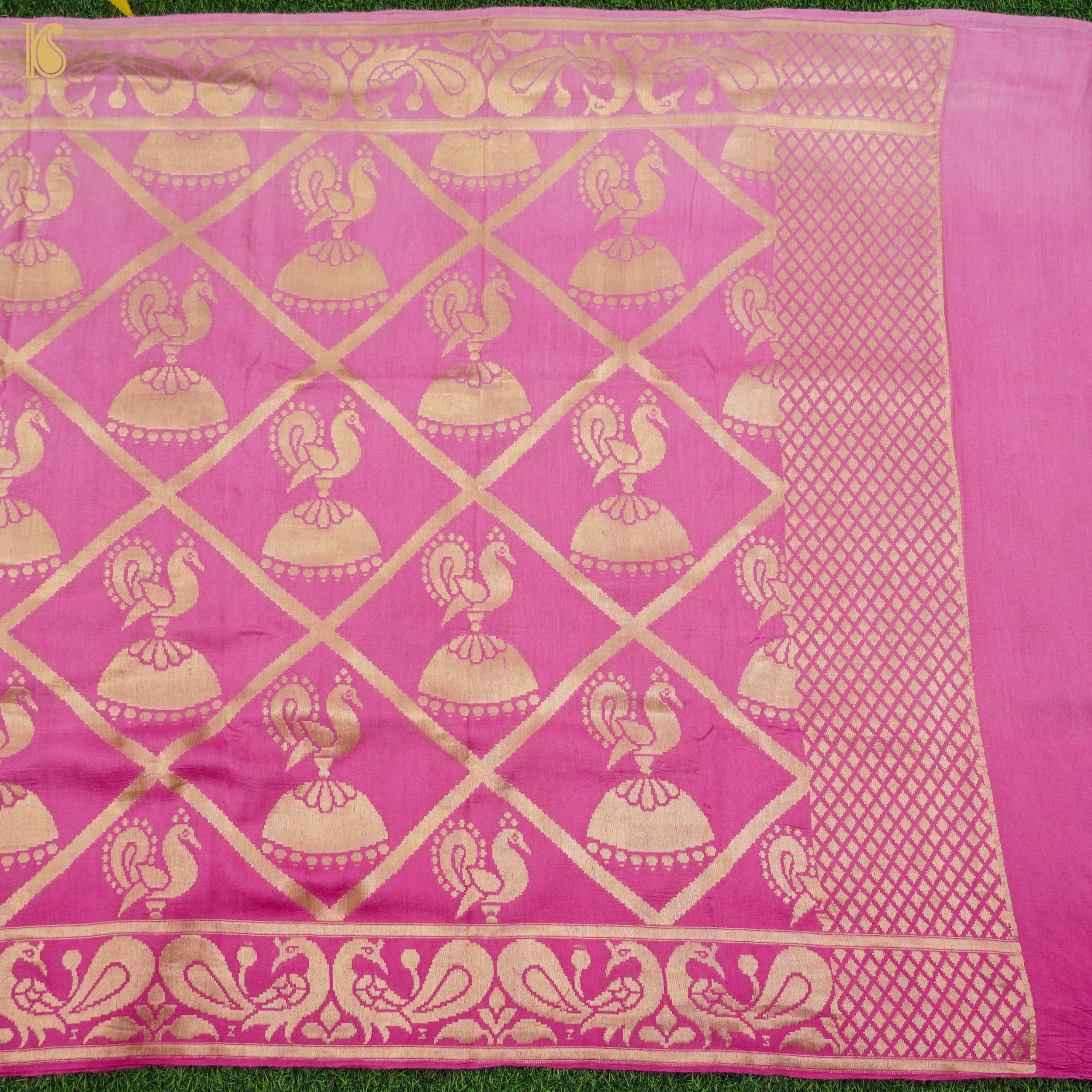 Pure Moonga Silk Handloom Banarasi Suit and Dupatta Set - Khinkhwab