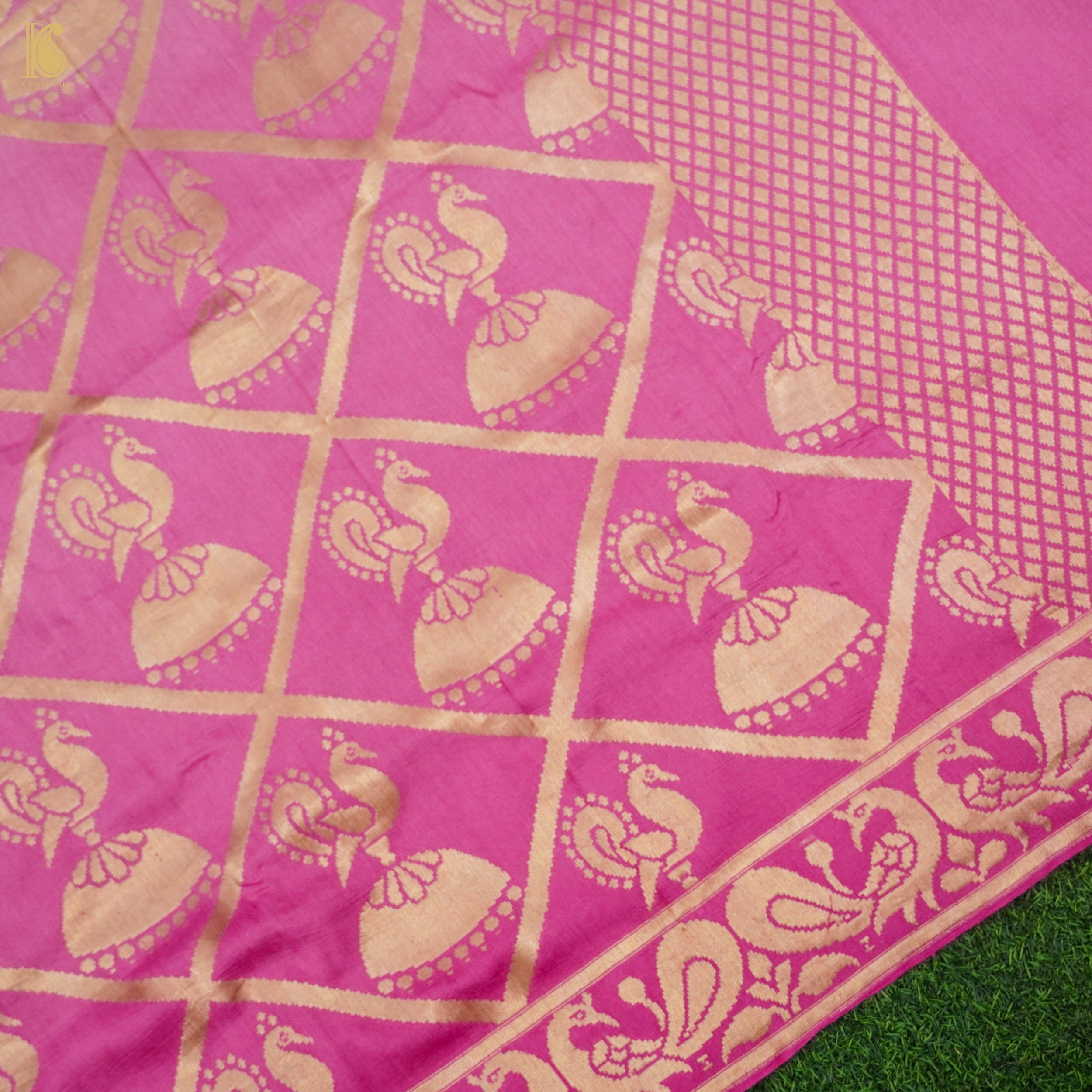 Pure Moonga Silk Handloom Banarasi Suit and Dupatta Set - Khinkhwab