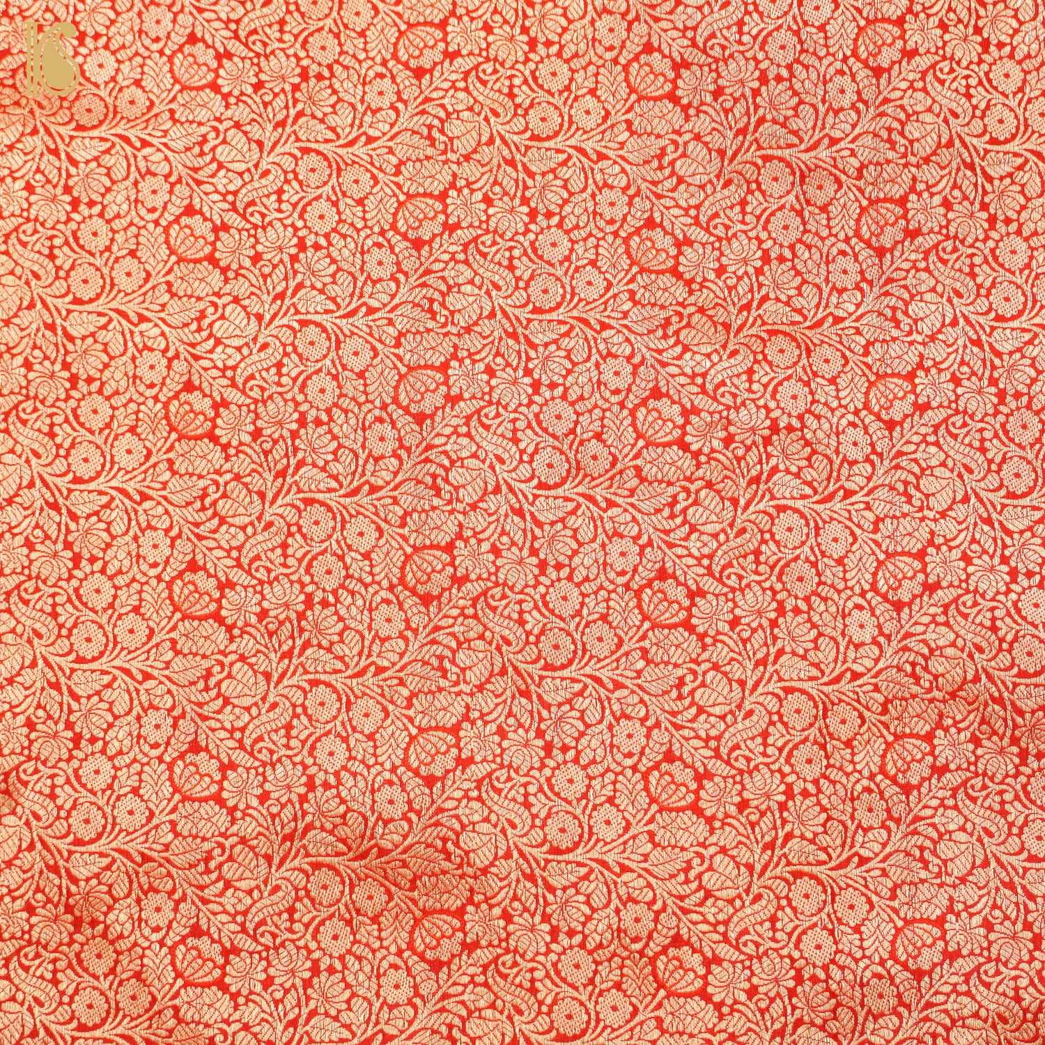 Handloom Red Pure Brocade Banarasi Fabric - Khinkhwab