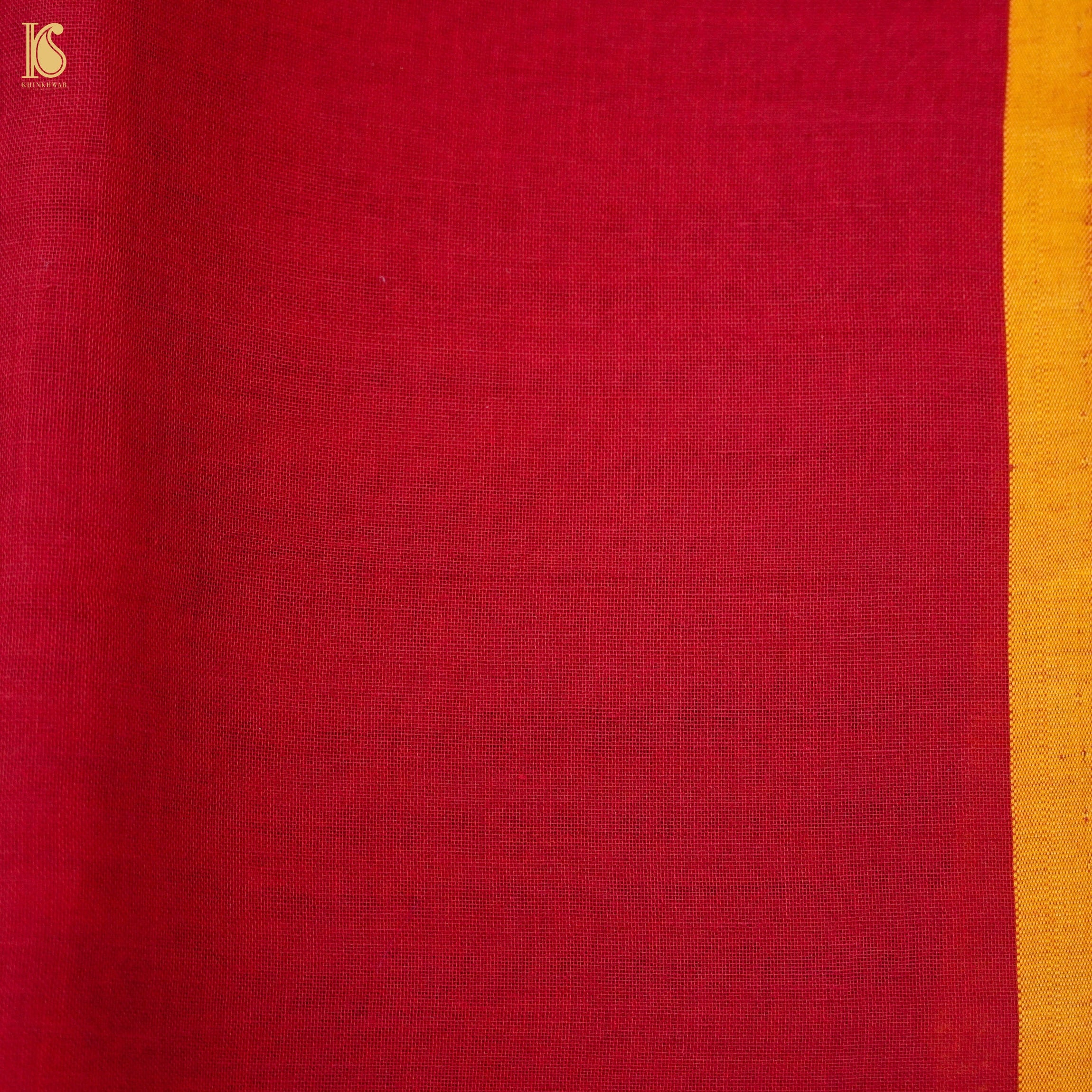 Pure Cotton Real Silver Zari Handloom Rakhtambari Banarasi Saree - Khinkhwab