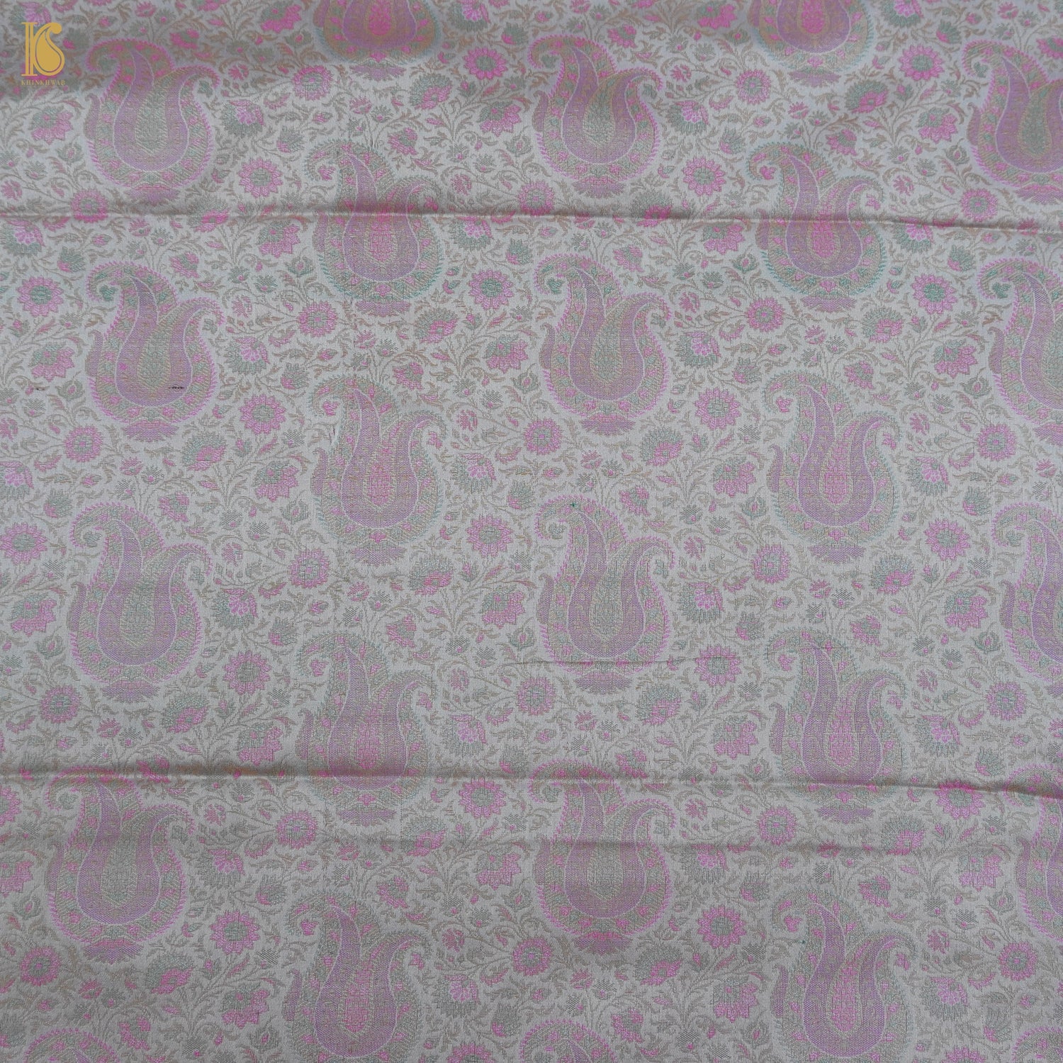 Pure Banarasi Silk Handwoven Tanchui Fabric - Khinkhwab