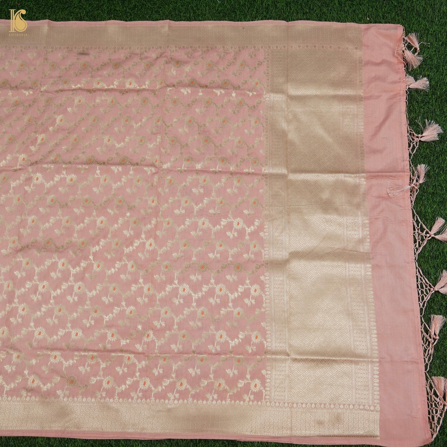 Pink Cotton Silk Meenakari Banarasi Suit Set - Khinkhwab