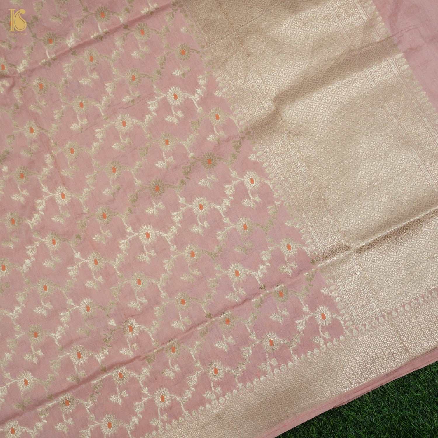 Pink Cotton Silk Meenakari Banarasi Suit Set - Khinkhwab