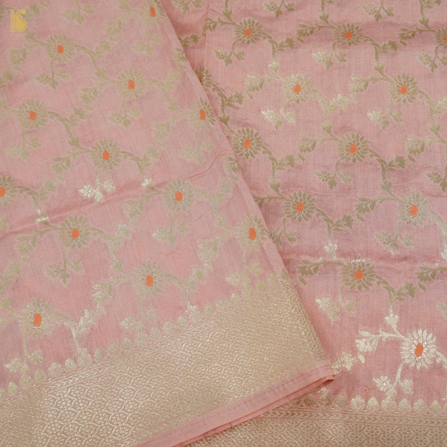 Pink Cotton Silk Meenakari Banarasi Suit Set - Khinkhwab
