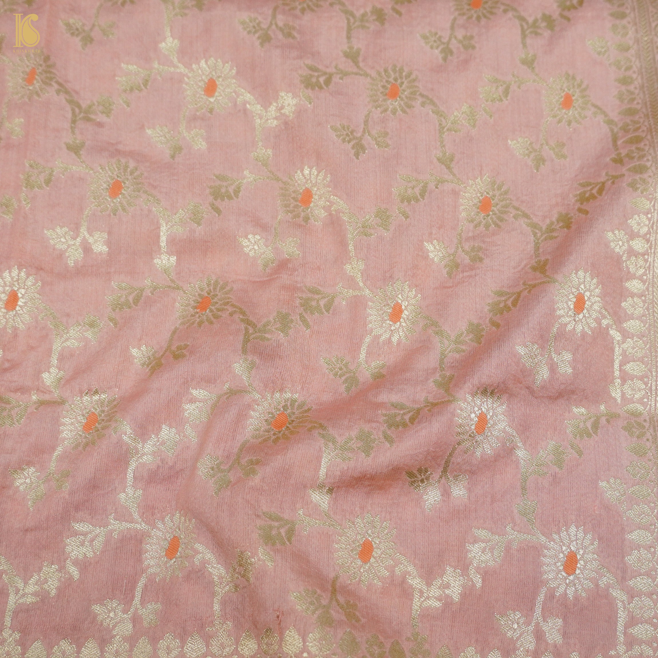 Pink Cotton Silk Meenakari Banarasi Suit Set - Khinkhwab