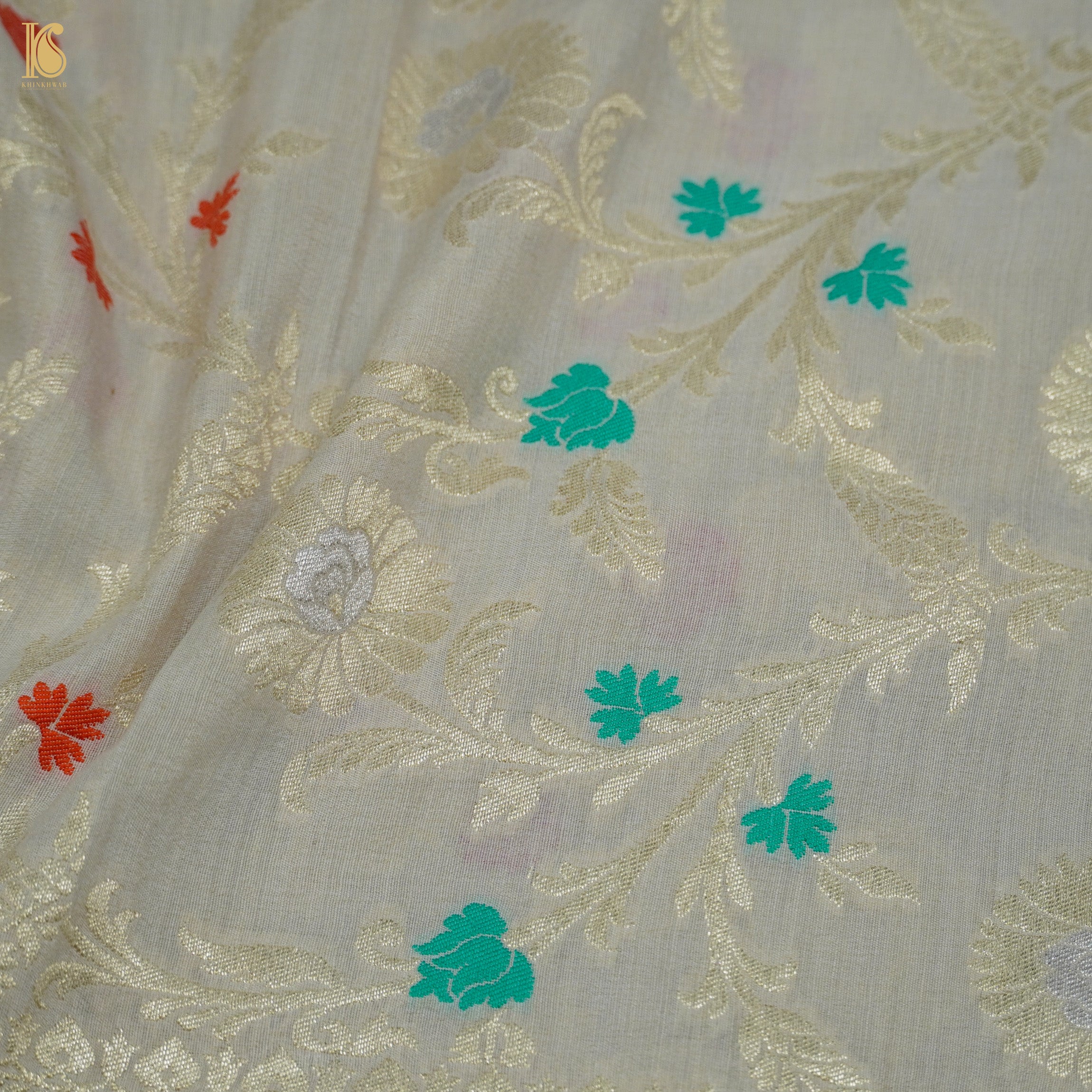 Beige Banarasi Moonga Silk Dyeable Meenakari Dupatta - Khinkhwab