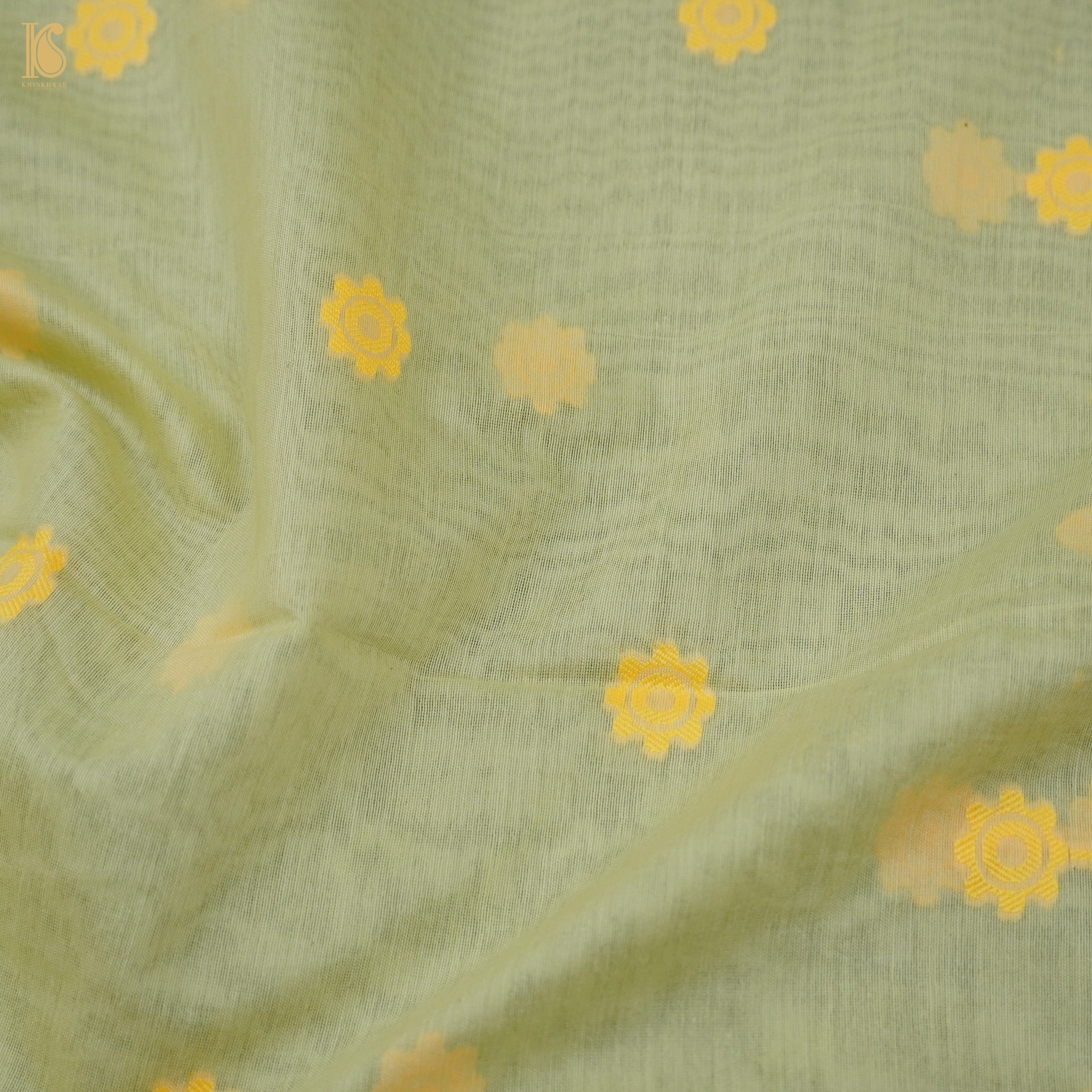 Yellow Pure Cotton Silk Banarasi Suit Set - Khinkhwab