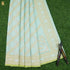 Cruise Blue Pure Cotton Handloom Banarasi Jamdani Ektara Saree - Khinkhwab