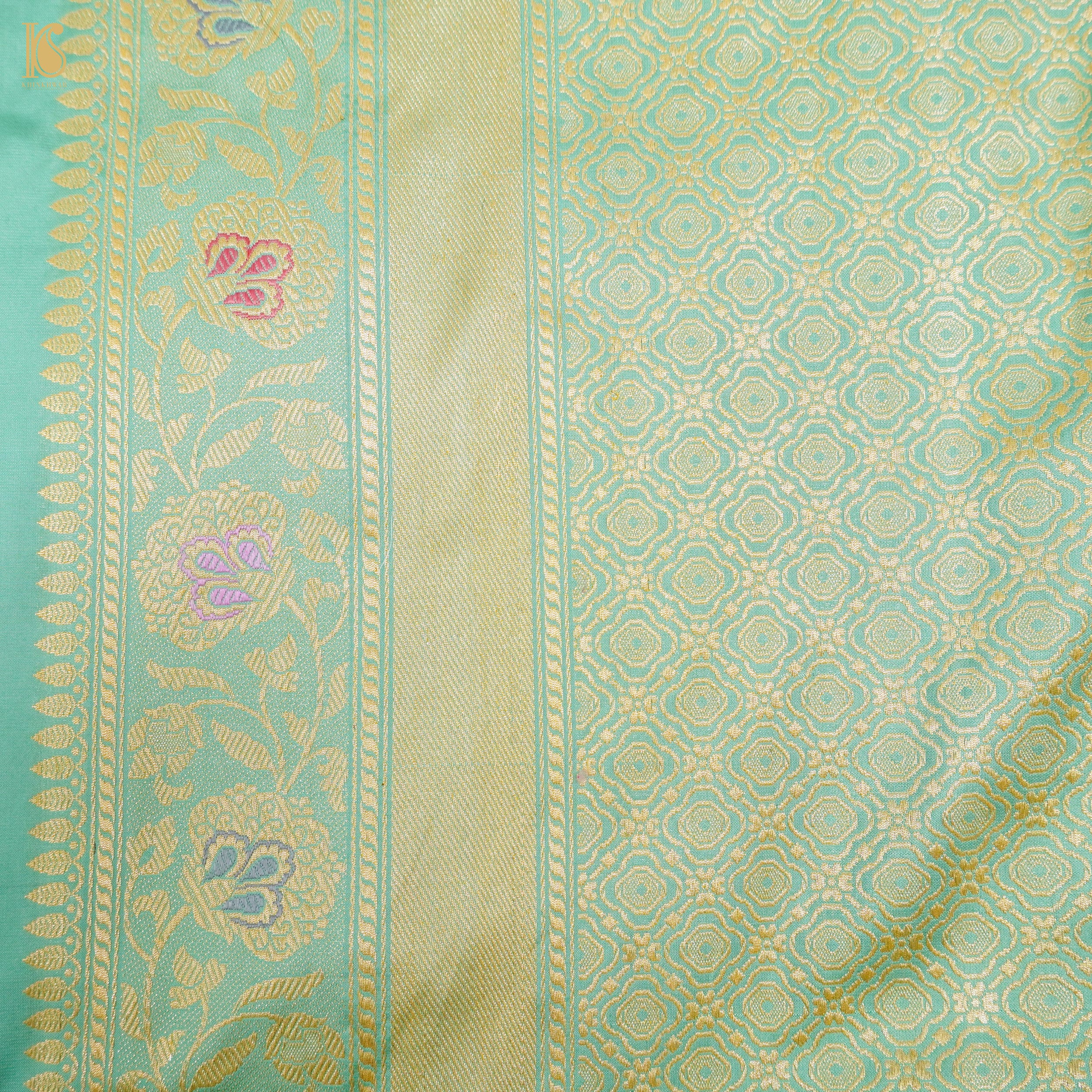 Handloom Banarasi Pure Katan Silk Rangkat Kadwa Meenakari Saree - Khinkhwab
