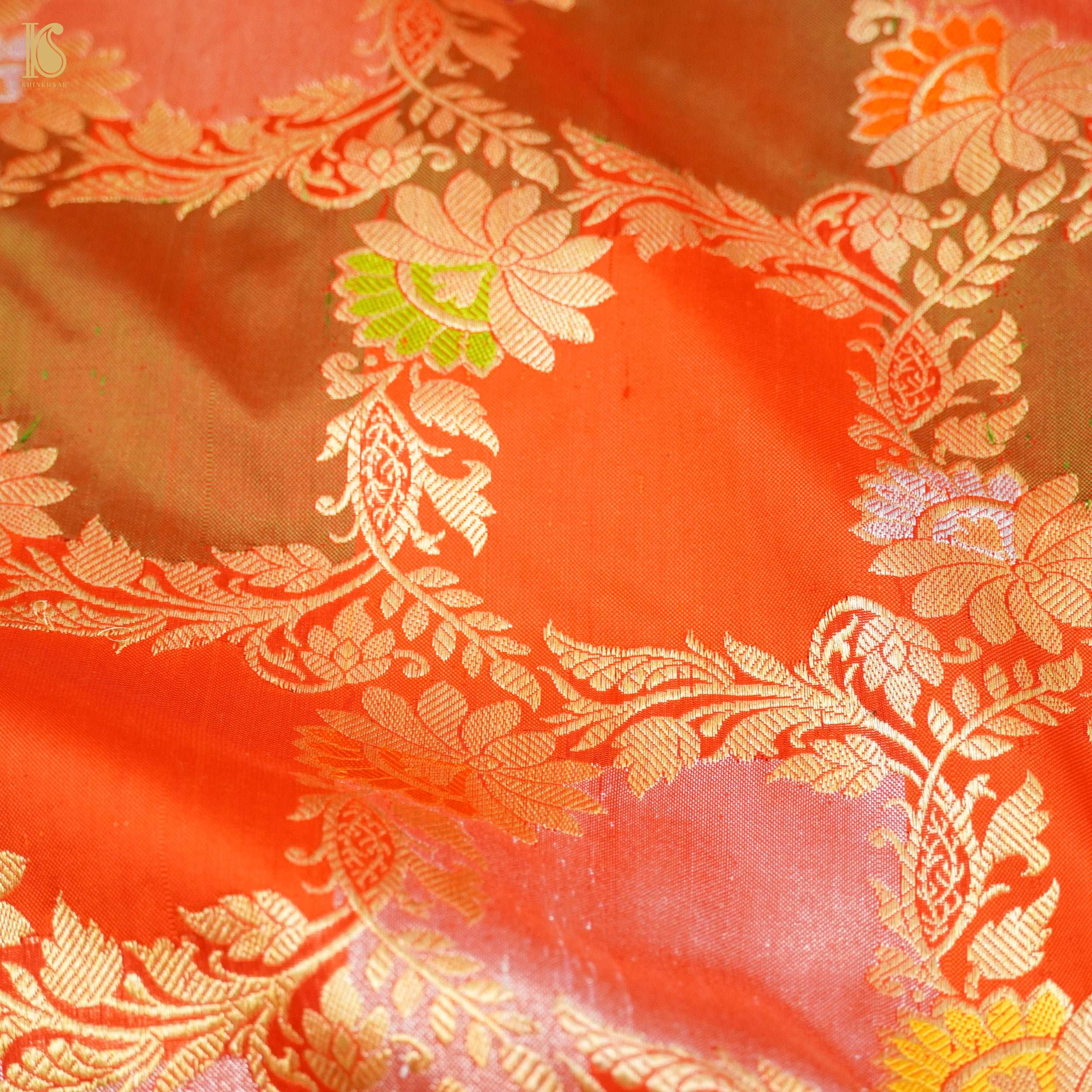 Pure Katan Silk Handloom Banarasi Kadwa Rangkat Dupatta - Khinkhwab