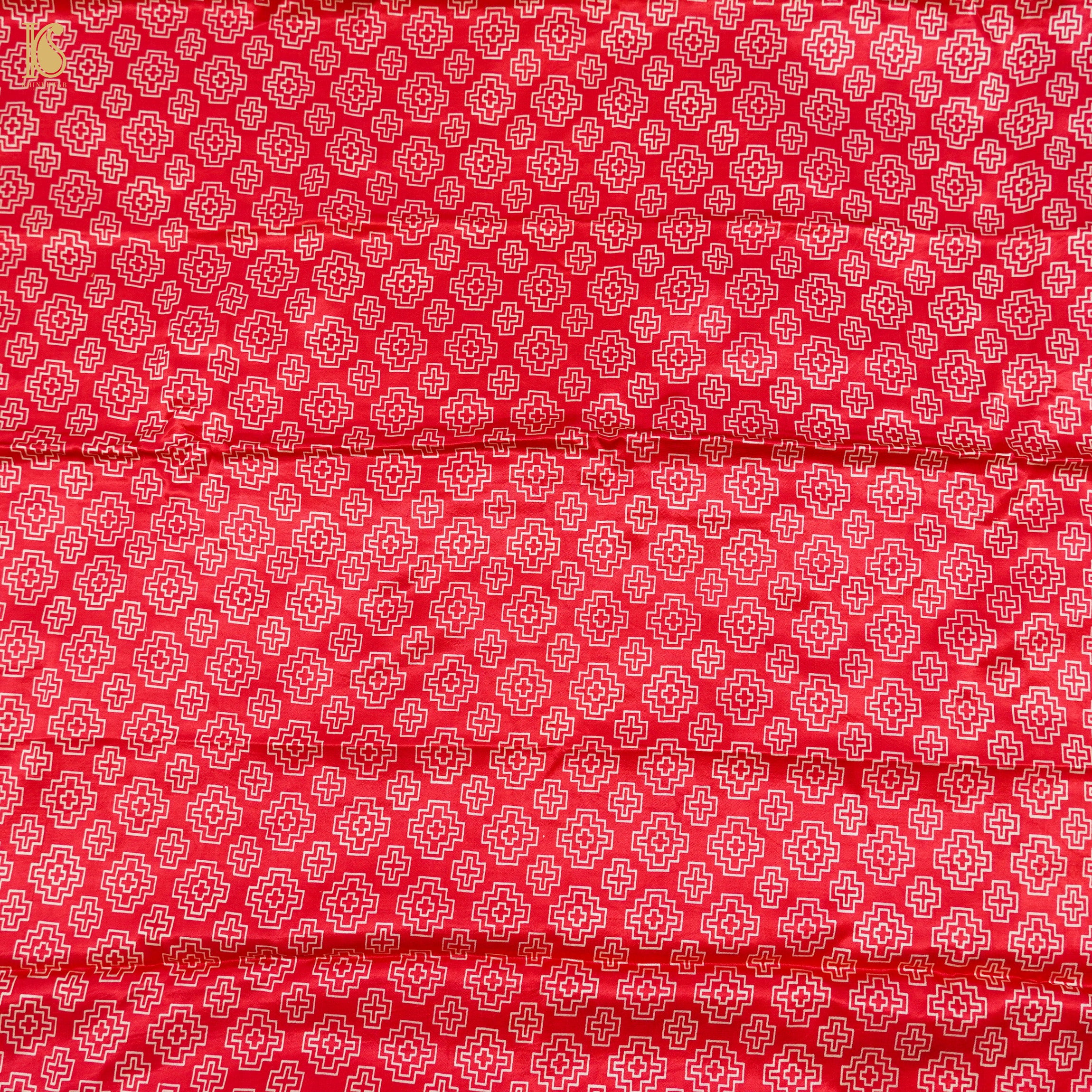 Venetian Red Pure Mashru Silk Patola Ajrakh Kurta Set - Khinkhwab