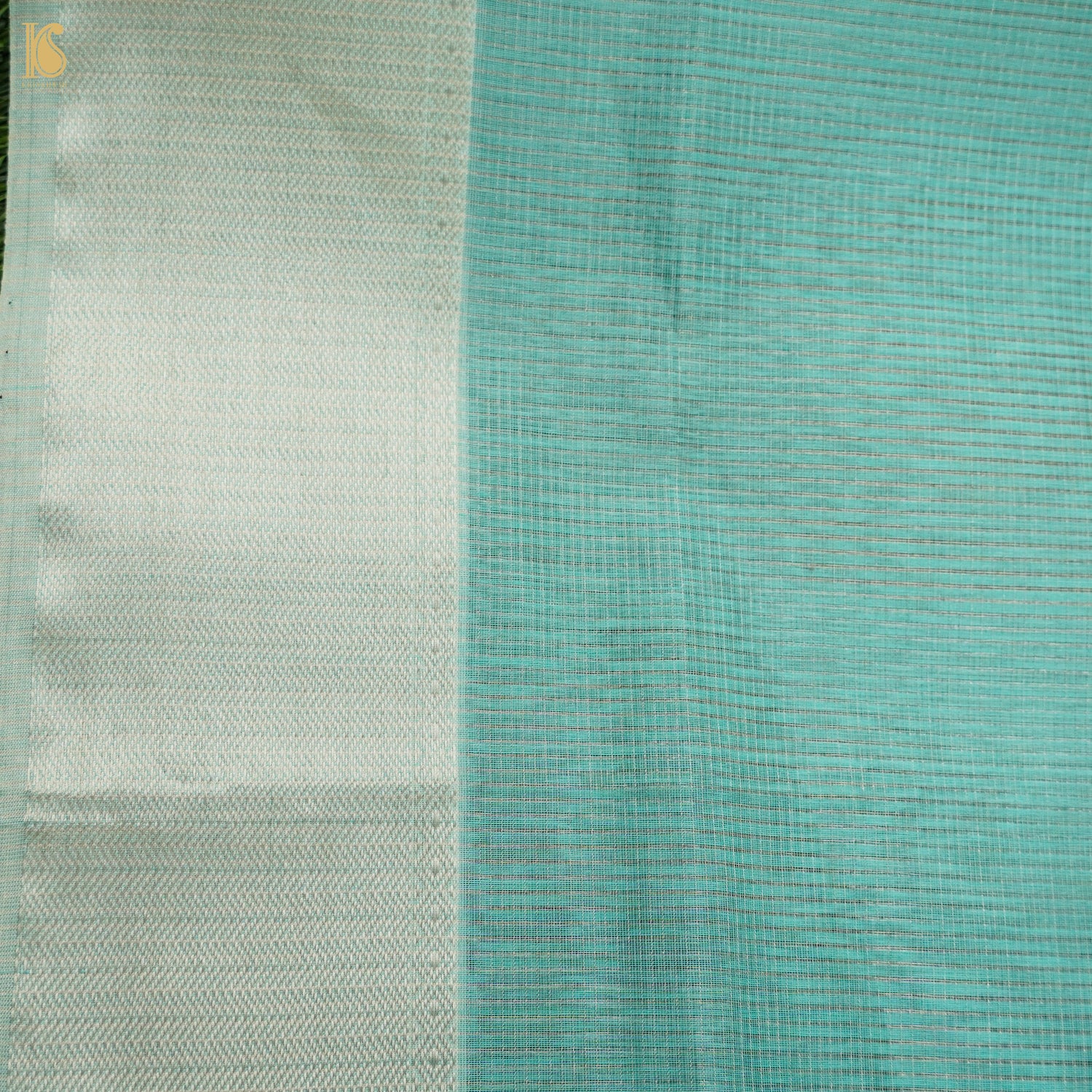Blue Handwoven Pure Cotton Silk Maheshwari Saree - Khinkhwab