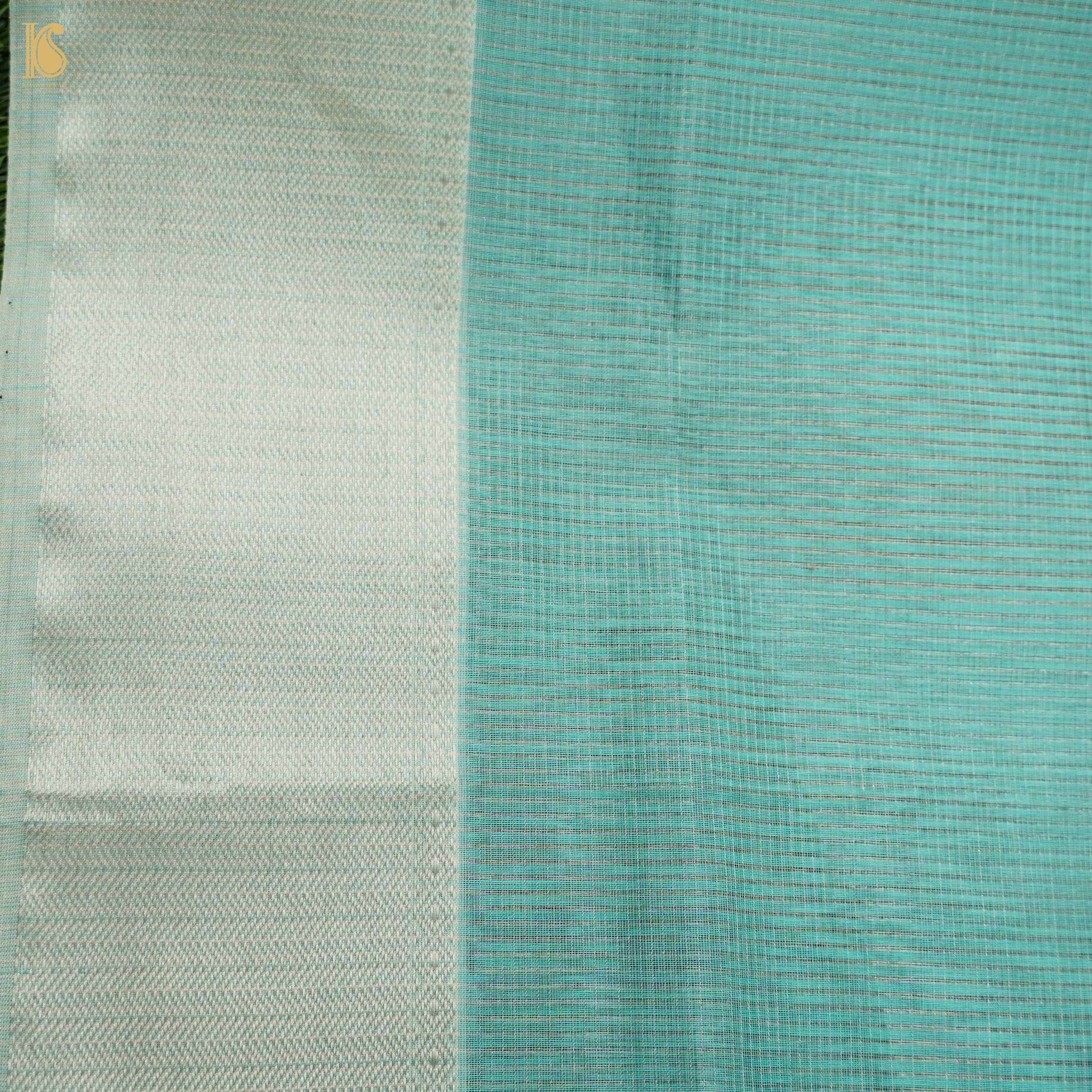 Blue Handwoven Pure Cotton Silk Maheshwari Saree - Khinkhwab