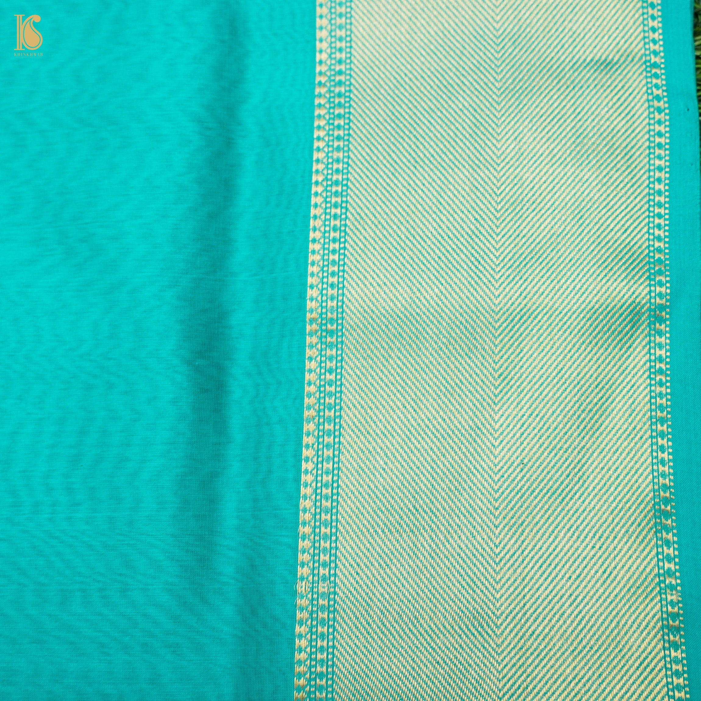 Persian Green Handwoven Pure Cotton Silk Maheshwari Saree - Khinkhwab