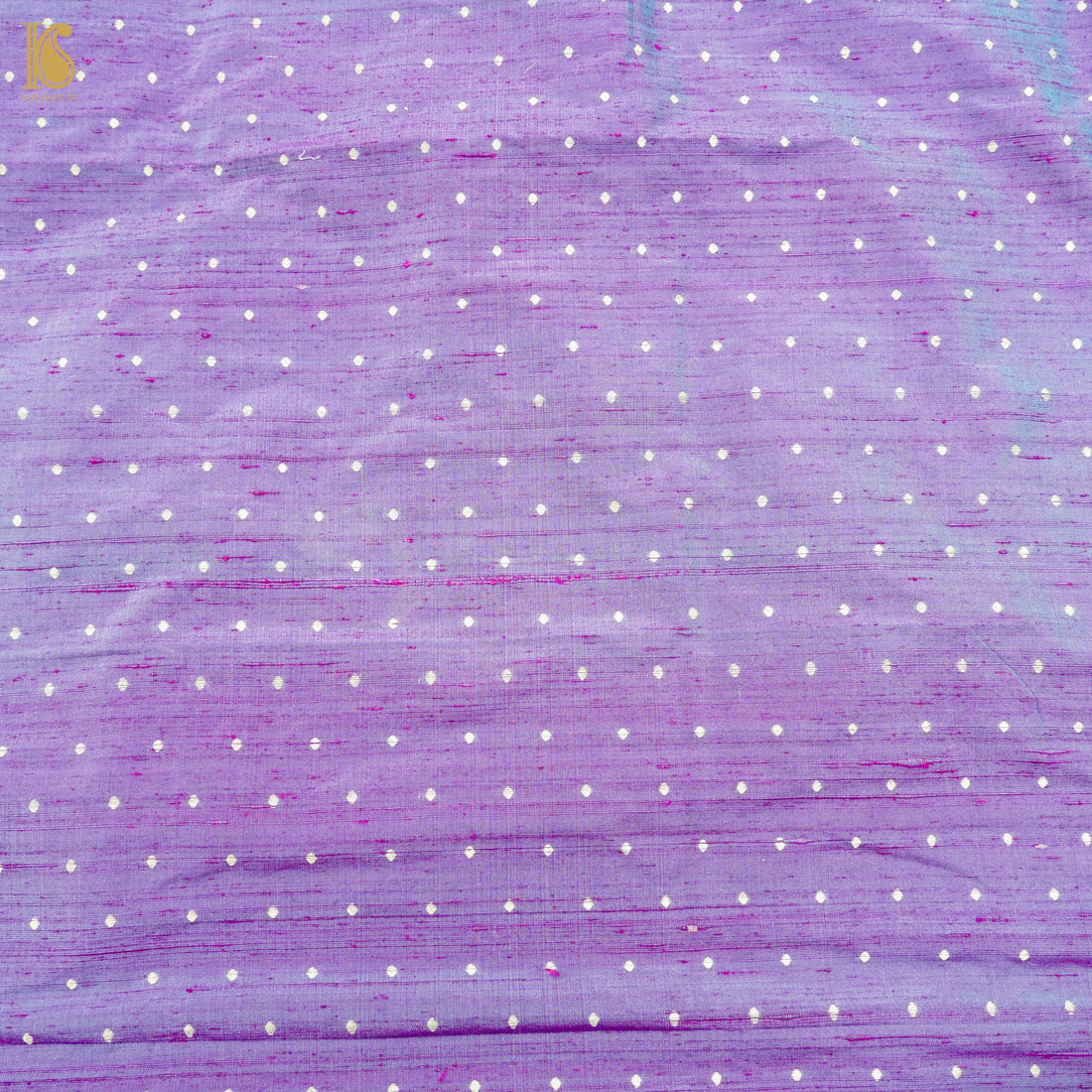 Blue & Purple Pure Raw Silk Banarasi Blouse Fabric - Khinkhwab