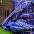 Royal Blue Pure Katan Silk Banarasi Blouse Fabric - Khinkhwab