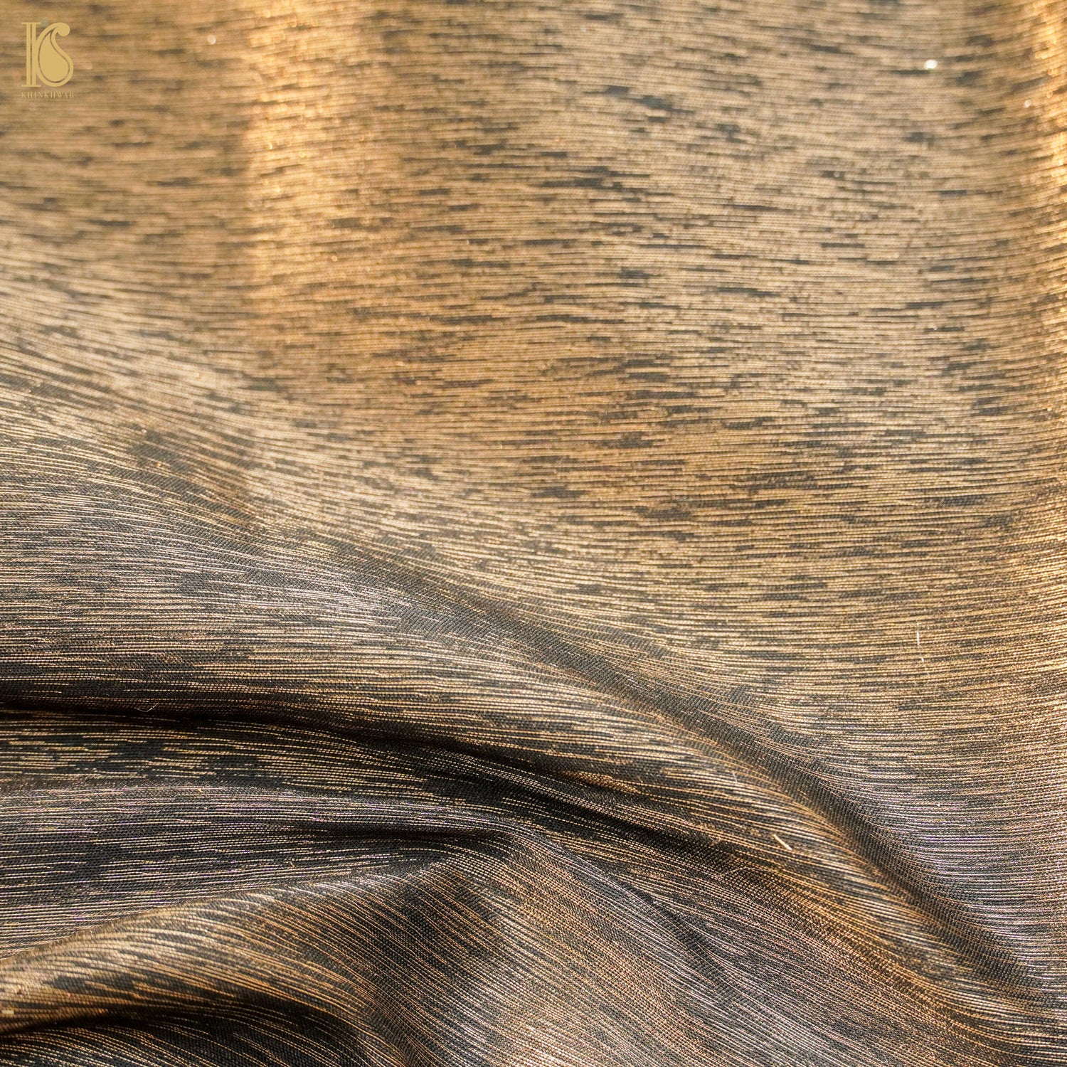 Brown Pure Silk by Tissue Silk Banarasi Fabric - Khinkhwab