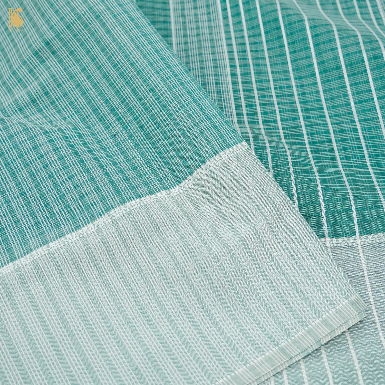 Lochinvar Green Handwoven Pure Cotton Silk Maheshwari Saree - Khinkhwab