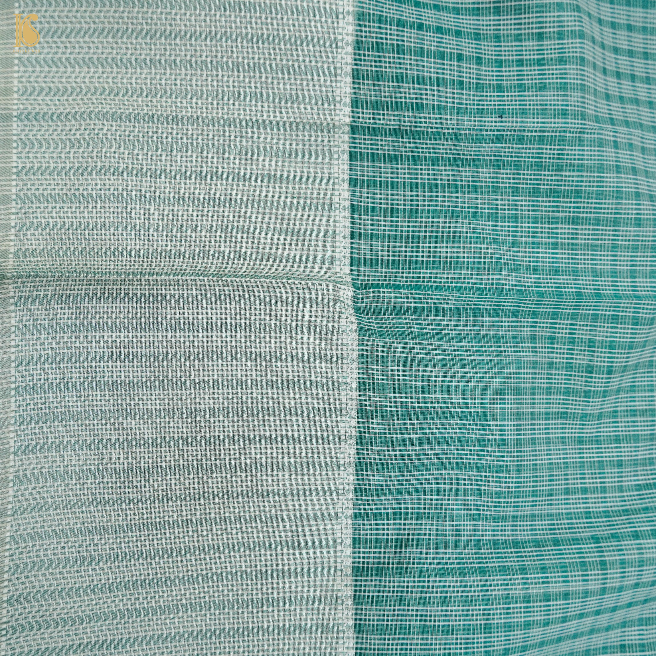 Lochinvar Green Handwoven Pure Cotton Silk Maheshwari Saree - Khinkhwab