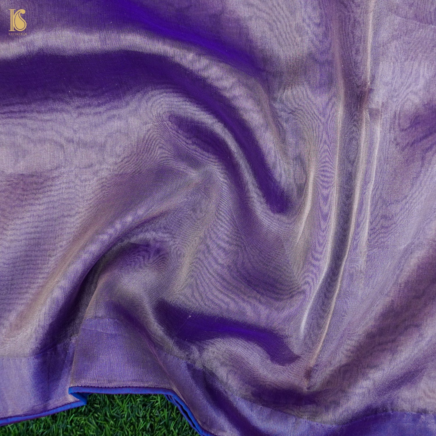 Purple Pure Tissue Silk Handwoven Banarasi Saree - Khinkhwab