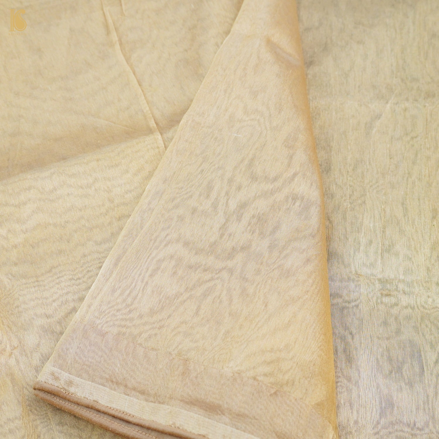 Ecru Pure Tissue Silk Handwoven Banarasi Saree - Khinkhwab