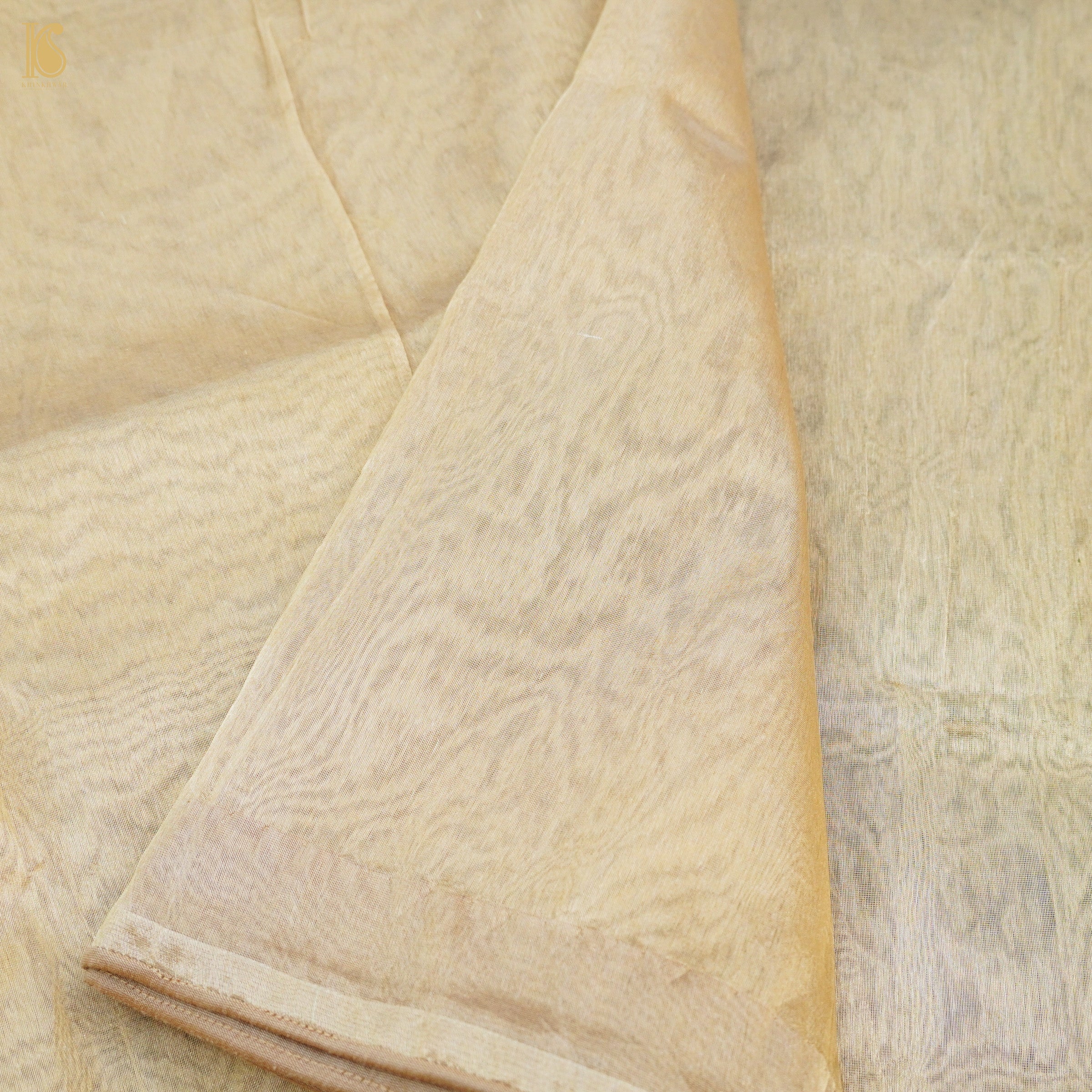 Ecru Pure Tissue Silk Handwoven Banarasi Saree - Khinkhwab