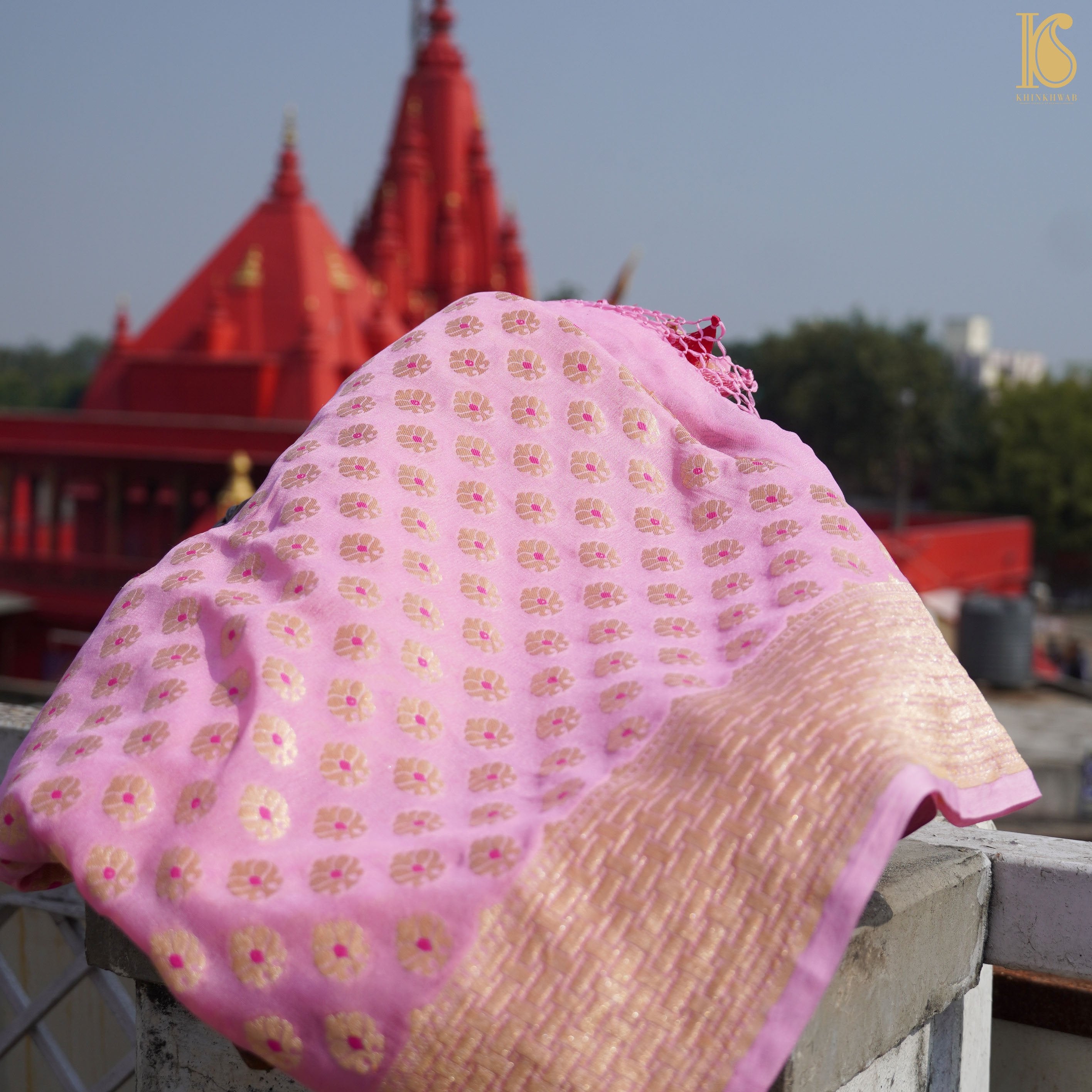 Pure Georgette Handloom Banarasi Saree - Khinkhwab